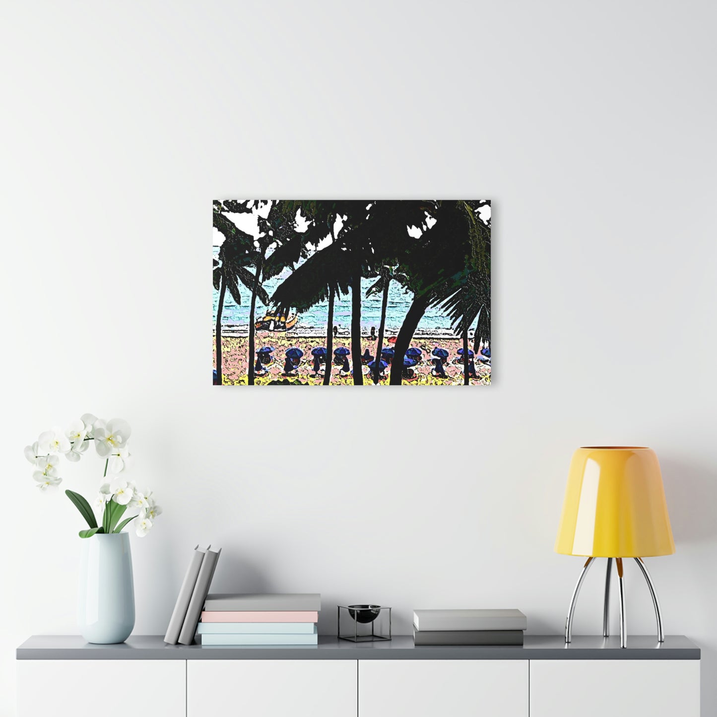 Acrylic Prints (French Cleat Hanging) ... "A Beautiful Beach Amongst The Palms" ... The Outrigger Waikiki, Honolulu, Oahu ... Original Works ...