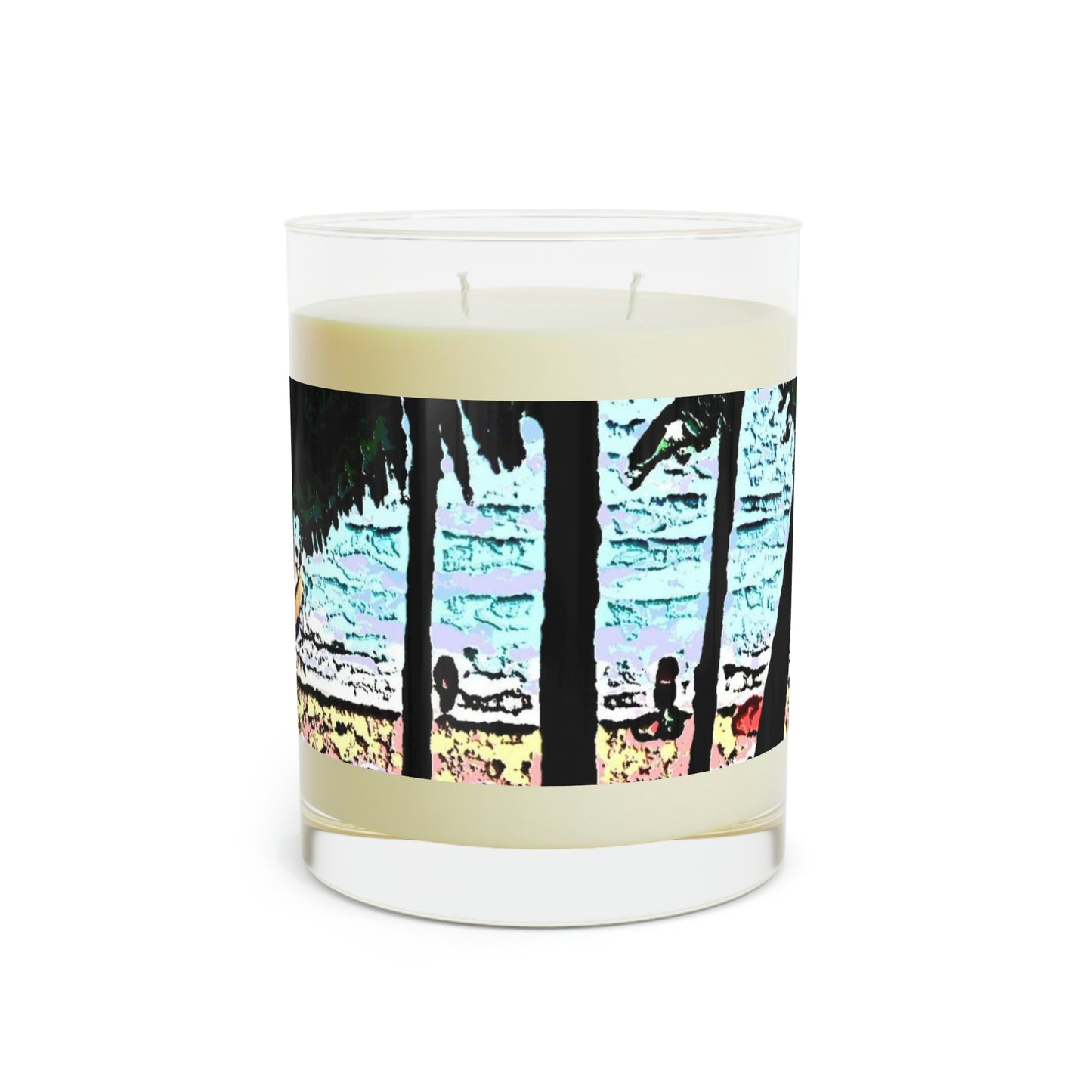 Scented Candle - Full Glass, 11oz ... "A Beautiful Beach Amongst The Palms" ... The Outrigger Waikiki, Honolulu, Oahu ... Original Works ...
