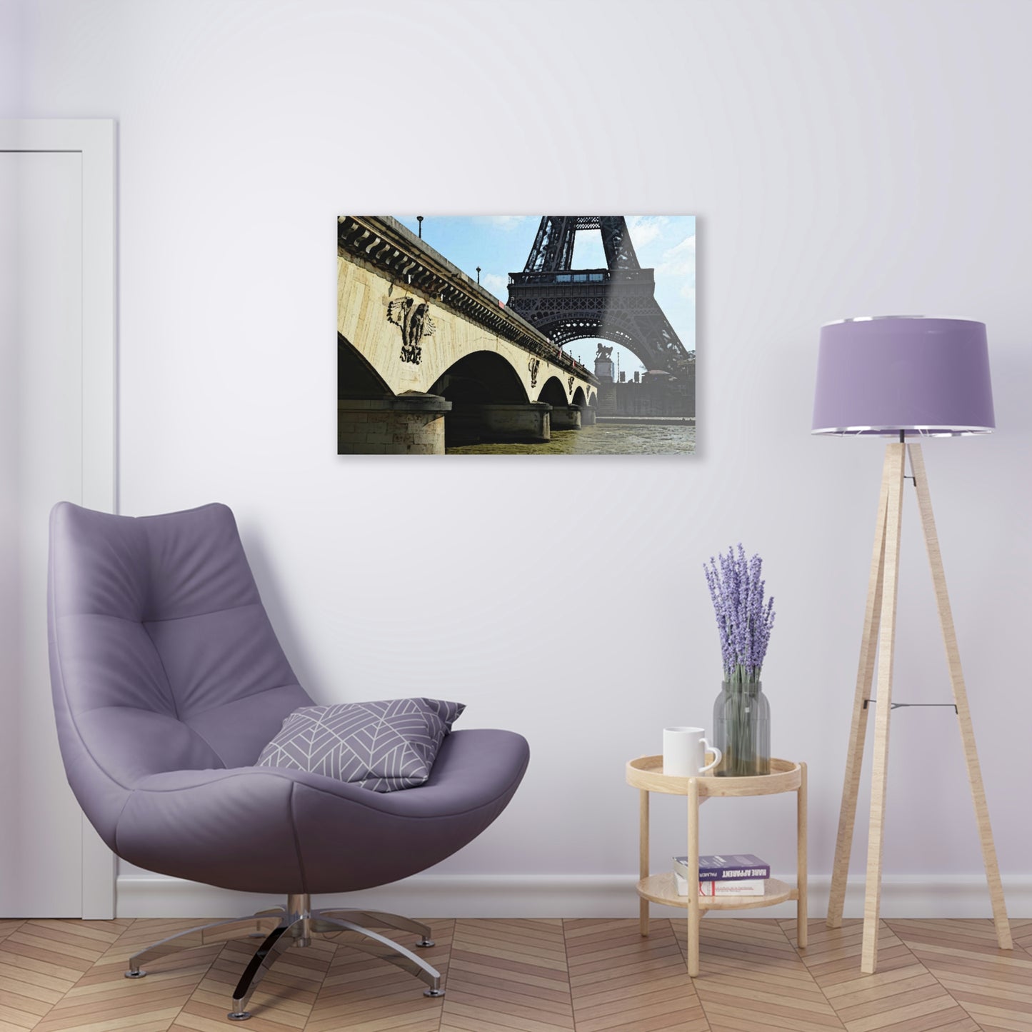 Acrylic Prints ...  Le Tour D'Eiffel ..."Along The Water" ... Barbara Joan Bonnell-Holt ... Le Voyage De Paris: 1972 ... Original Works ...