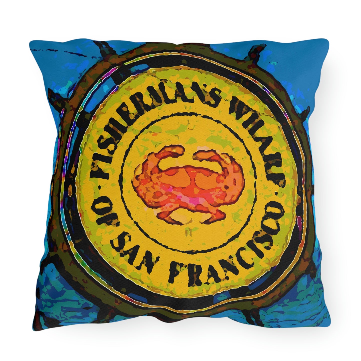 Outdoor Pillows ... "No.9 Fishermen's Grotto - Fishermen's Wharf, SF, California" ... Family Archives: 1970's ... Original Works ...