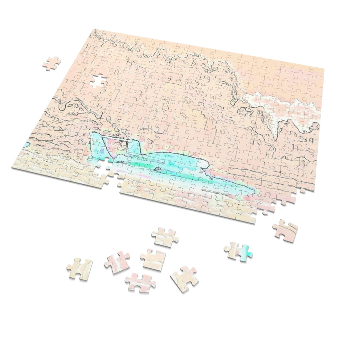 Jigsaw Puzzle (30, 110, 252, 500,1000-Piece) ...  Seattle Columbia Cup On Lake Washington ... "Dave Wilcox Heads For The Win" ... Associate Gift-Photo ... Original Works ...