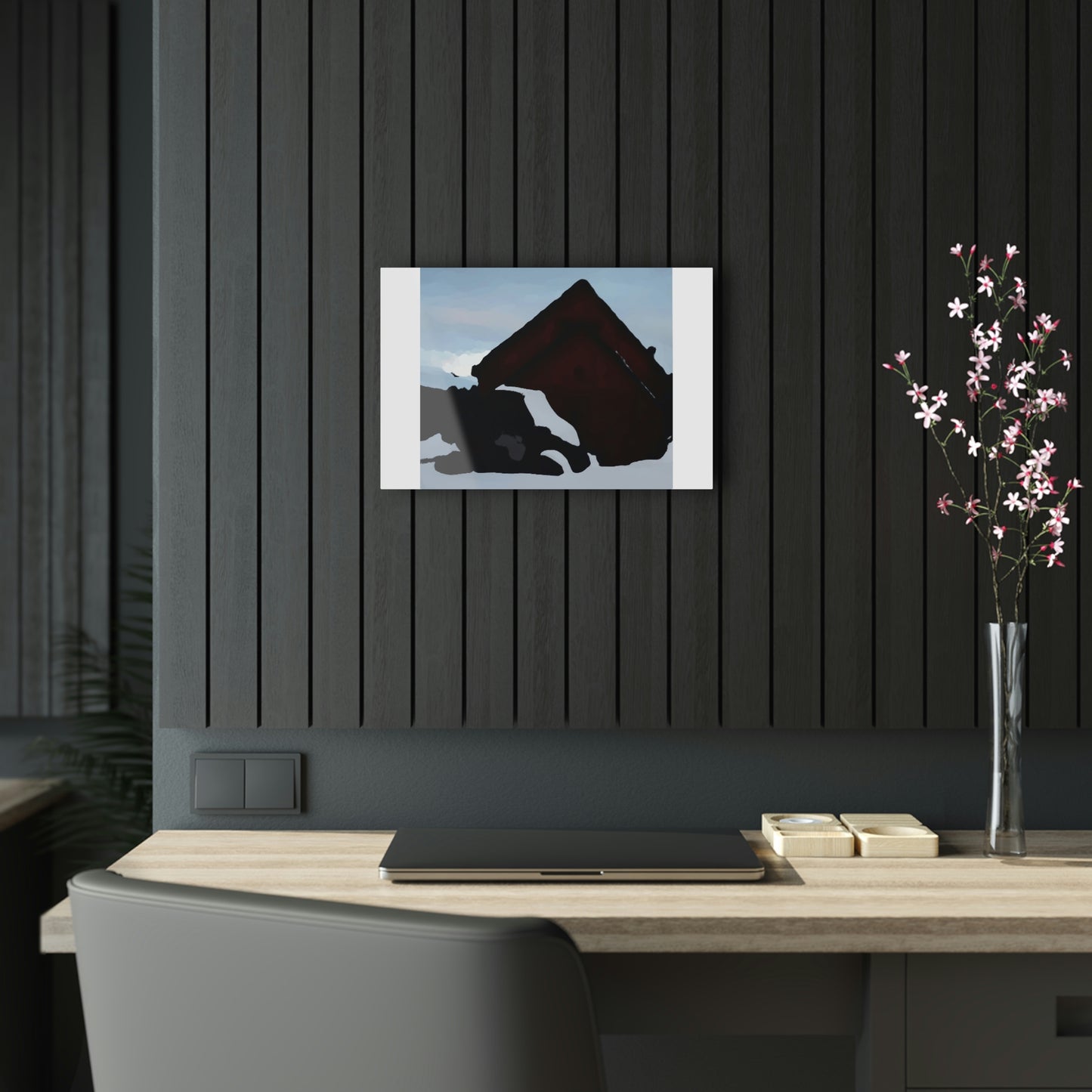 Acrylic Prints ... After An Intense Snow Storm ... 'Digging Out' ... A Vehicle & Cabin "In The Mountains" ... March 2023 ... Original Works ...