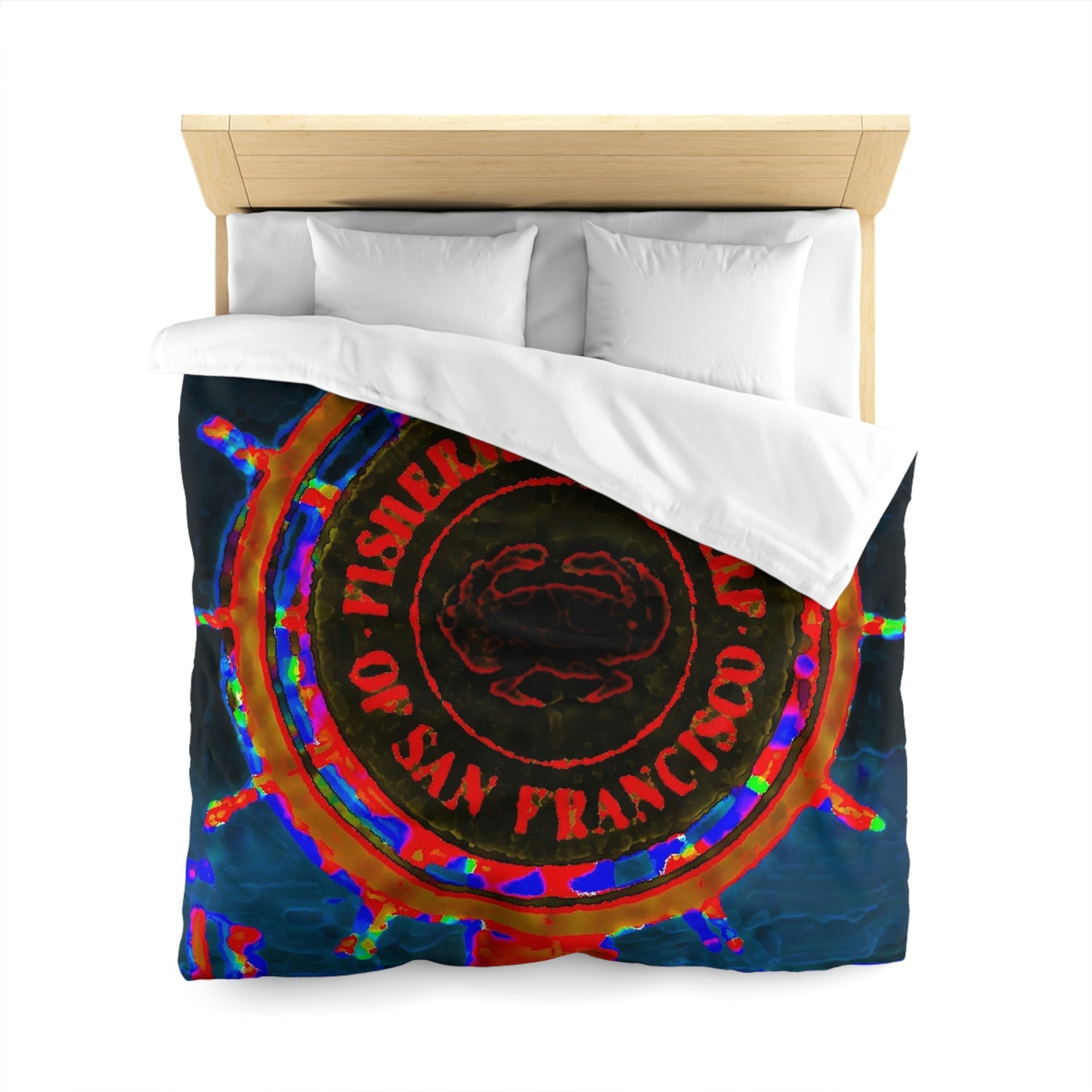 Microfiber Duvet Cover... "No.9 Fishermen's Grotto - Fishermen's Wharf, SF, California" ... Family Archives: 1970's ... Original Works ...