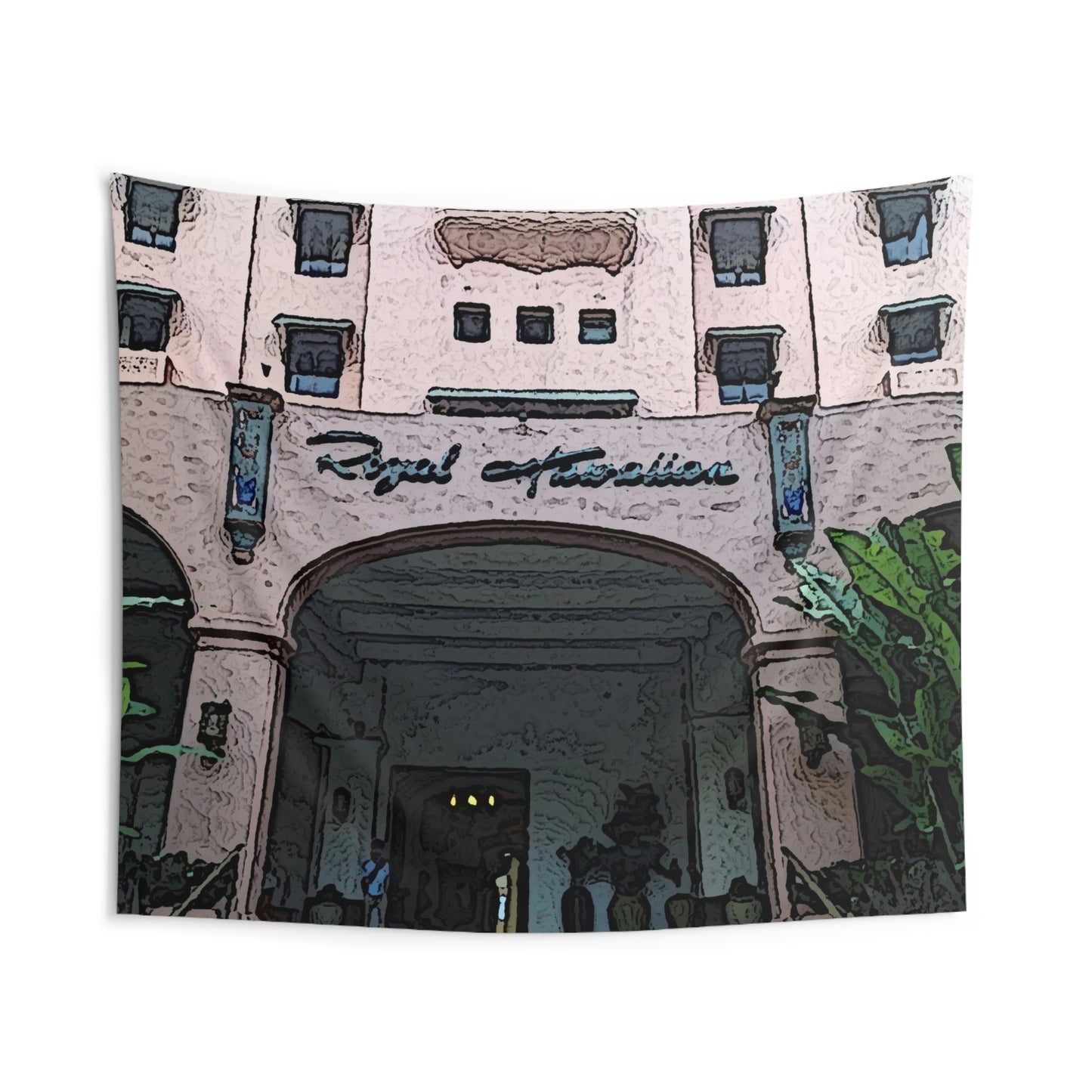 Indoor Wall Tapestries ...  "La Grande Entree" At: 'The Pink Palace' ... The Royal Hawai'ian ... Honolulu, HI ... '27Oct2014' ... Original Works ...