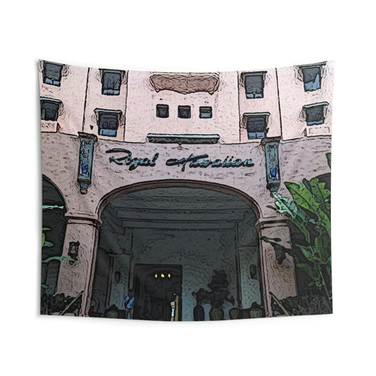 Indoor Wall Tapestries ...  "La Grande Entree" At: 'The Pink Palace' ... The Royal Hawai'ian ... Honolulu, HI ... '27Oct2014' ... Original Works ...