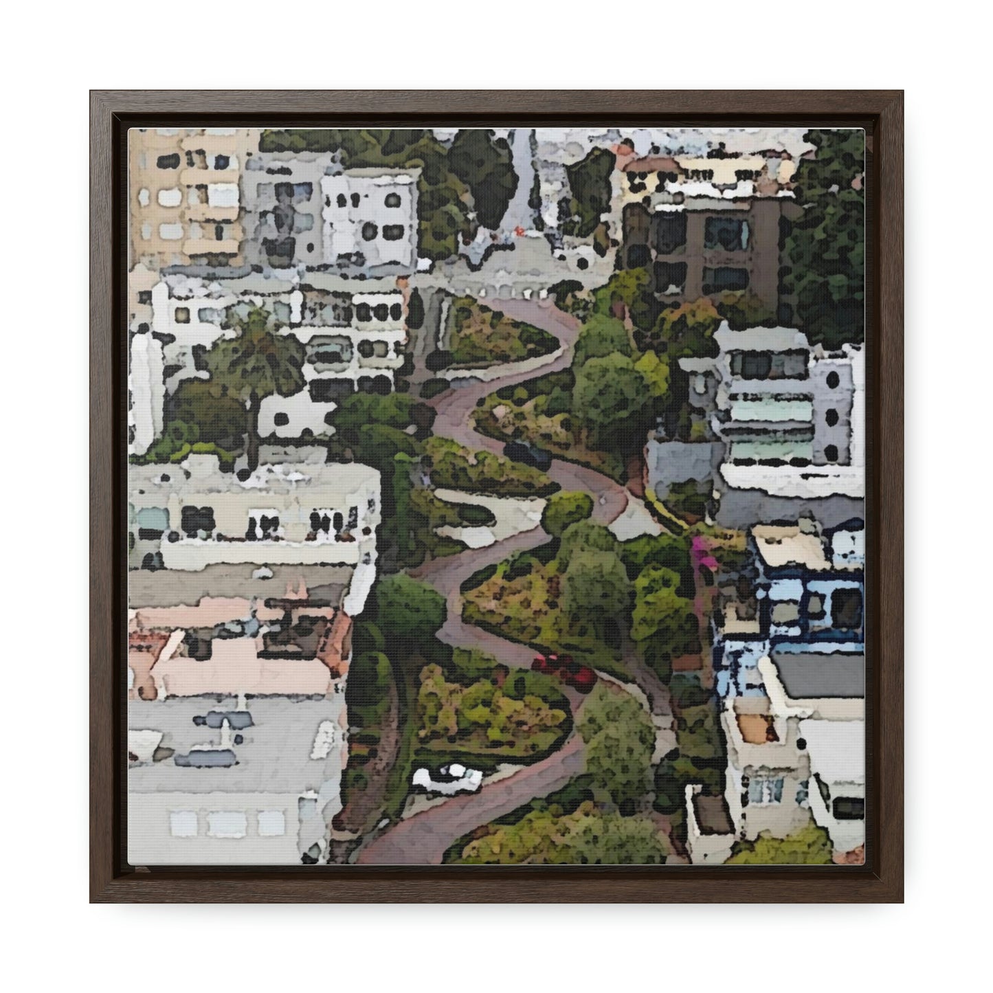 Gallery Canvas Wraps, Square Frame ... A Crazy Street ... 'Eight Winding Curve-Switchbacks' ... "Lombard Street, San Francisco, CA' ... Family Archives: 1970's ... Original Works ...