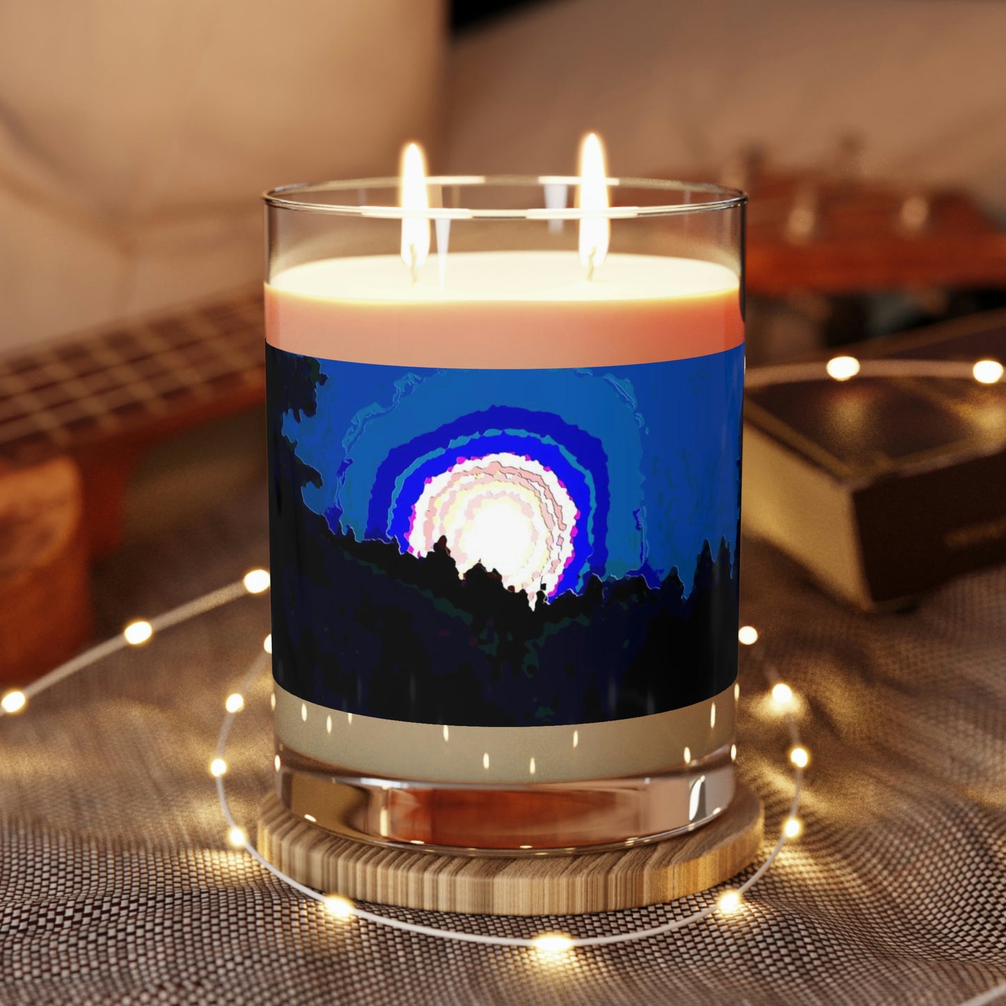Scented Candle - Full Glass, 11oz ... "The Road Home" ...' Over The River & Through The Woods To? ...' ... Moonscape Near Elk City, Idaho ... Original Works ... 5Jan23 ...