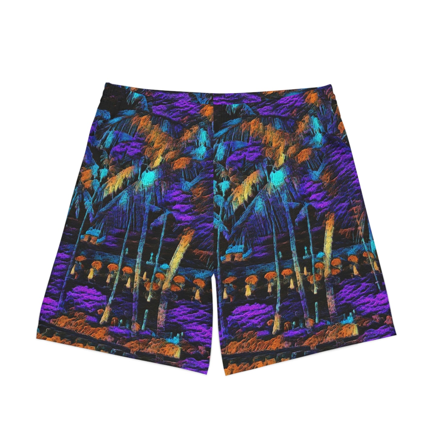 Men's Elastic Beach Shorts (AOP) ... "The Royal Hawai'ian: Waikiki Beach_Beach" ... Honolulu, HI ... October 2014 (Halloween) ... Original Works ...