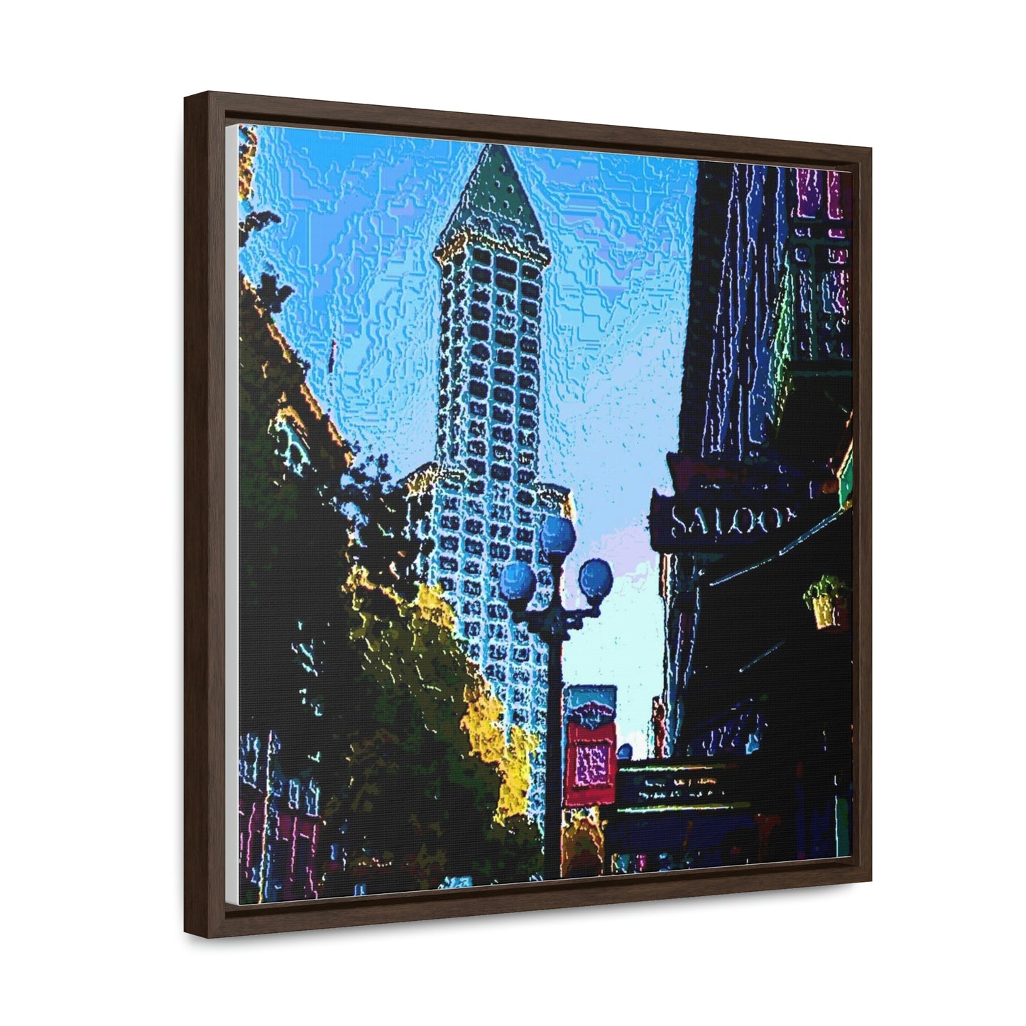 Gallery Canvas Wraps, Square Frame ...  Pioneer Square & Smith Tower ... 'That World Famous View' ... Colleague Supplied Photo ... Original Works ...