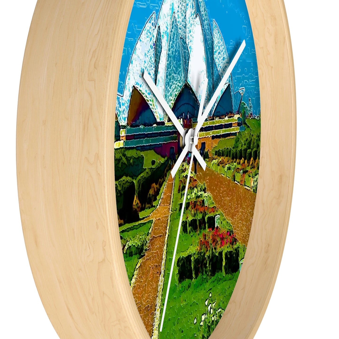 Wall clock ... 'Bahai'i House-Of-Worship' ... "Lotus Temple: Delhi, India, 2008" ... Original Works ...