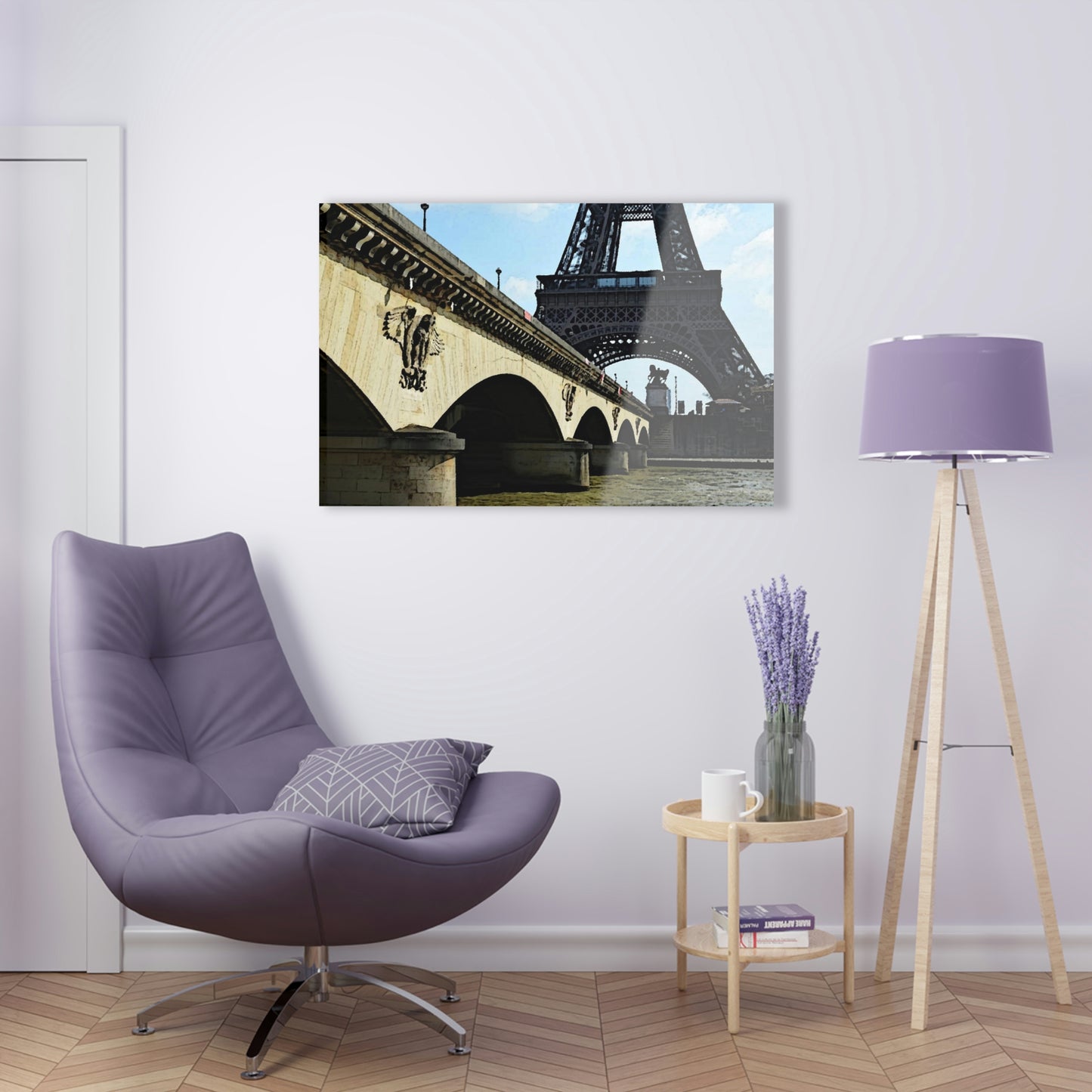 Acrylic Prints ...  Le Tour D'Eiffel ..."Along The Water" ... Barbara Joan Bonnell-Holt ... Le Voyage De Paris: 1972 ... Original Works ...