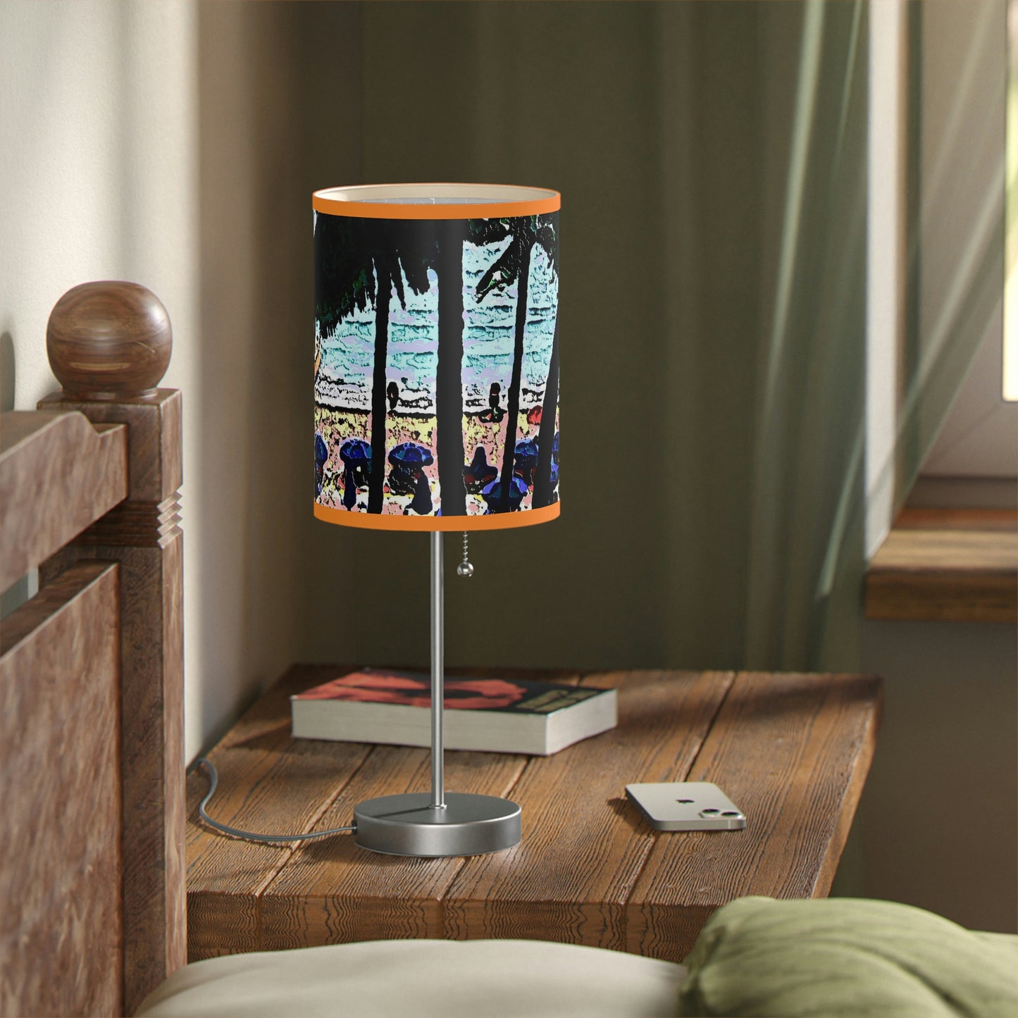 Lamp on a Stand, US|CA plug ... "A Beautiful Beach Amongst The Palms" ... The Outrigger Waikiki, Honolulu, Oahu ... Original Works ...