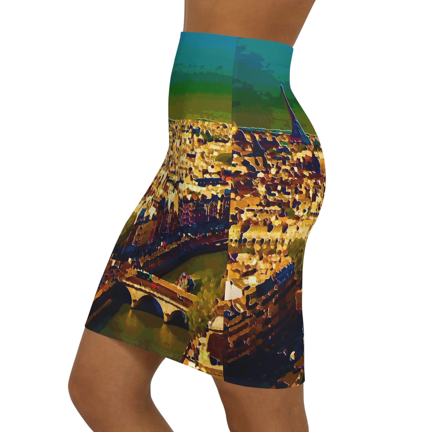 Women's Mini Skirt... Au Paris ... "Along The River Seine" ... Barbara Joan Bonnel-Holt: 1972 ... Original Works ...