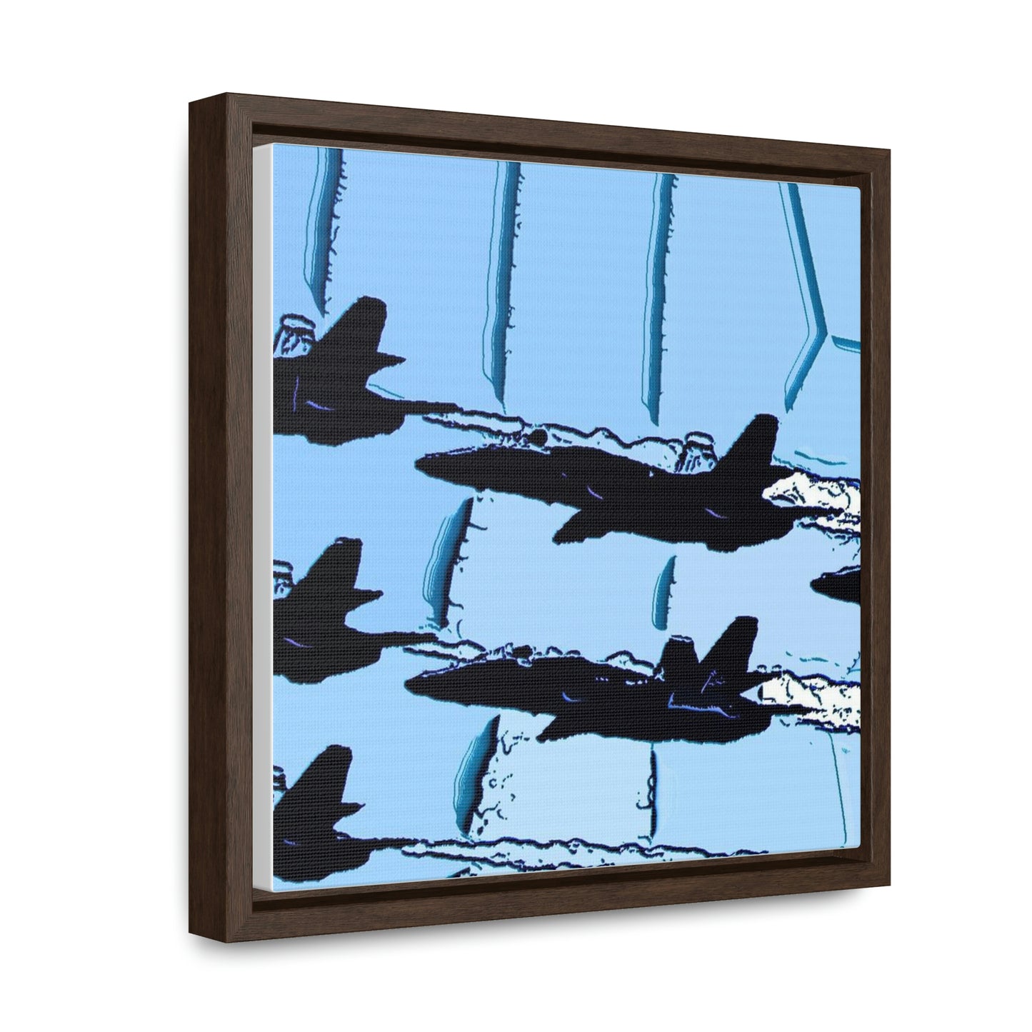 Gallery Canvas Wraps, Square Frame ... Seattle Seafair ..."Blue Angels Run Over Lake Washington" ... Circa Mid 1980's ... Dr FJ Holt ... Original Works ...