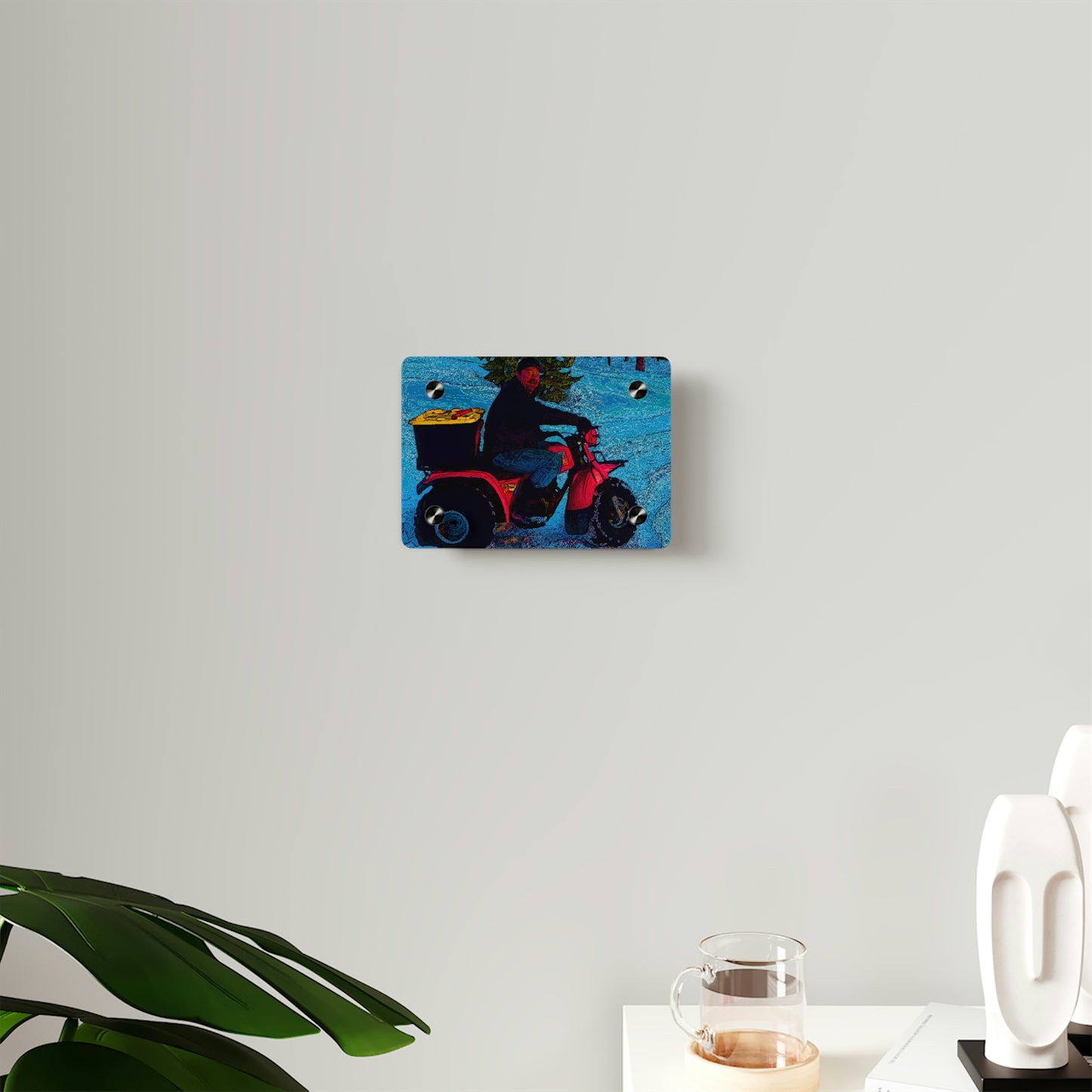 Acrylic Wall Art Panels ... There's 2-Wheelin ... There's 4-Wheelin ... 'And-Of-Course' ... "There's 3-Wheelin-In-The-Snow" ...  Original Works ...