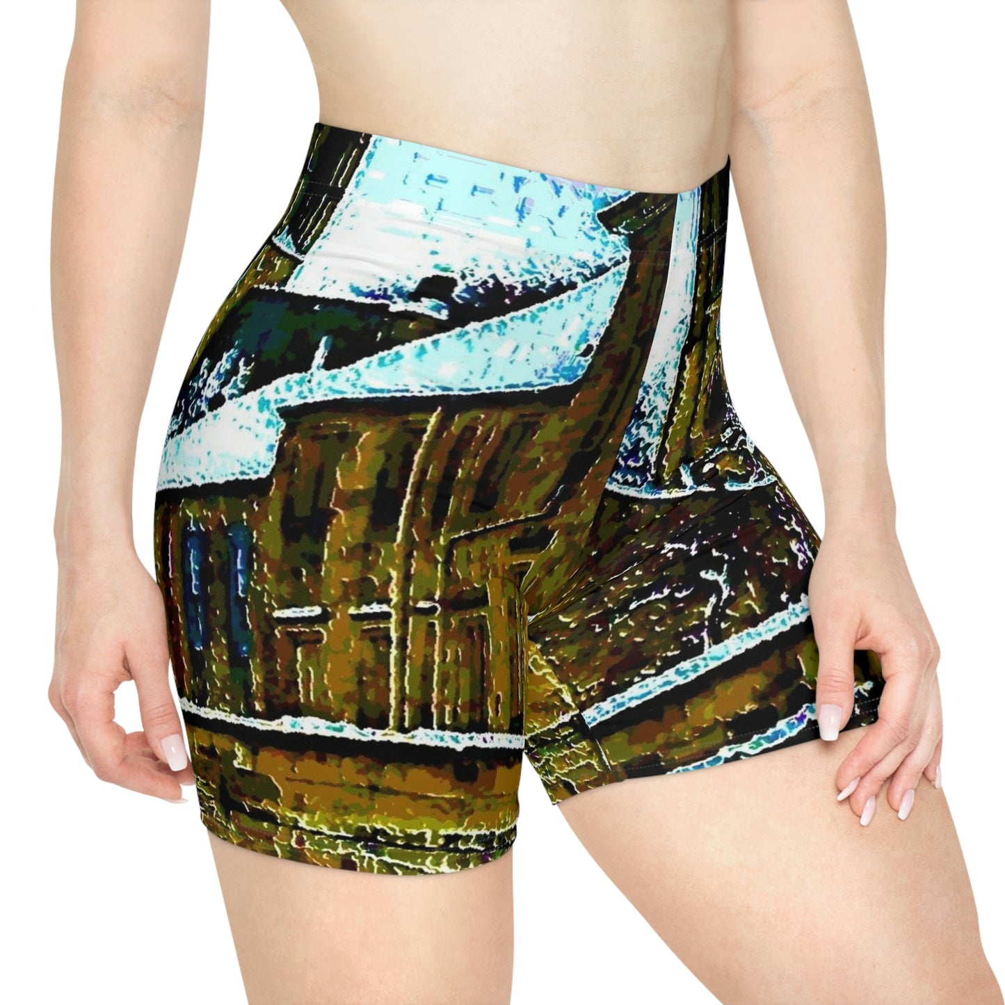 Women's Biker Shorts ... Walikng The Streets & Alleys ... 'Strolling The Canals ... '  ... Original Works  ...