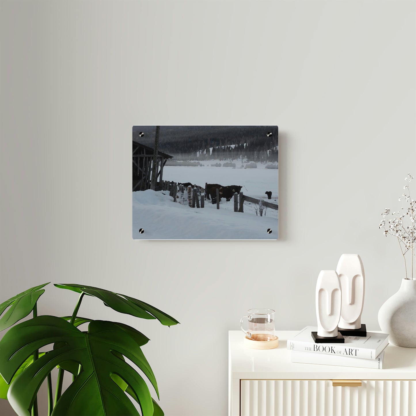 Acrylic Wall Art Panels ... A Quiet Morning ... "Along The Red River & Nature Preserve Plateau" ... Jan23 ... Original Works ...