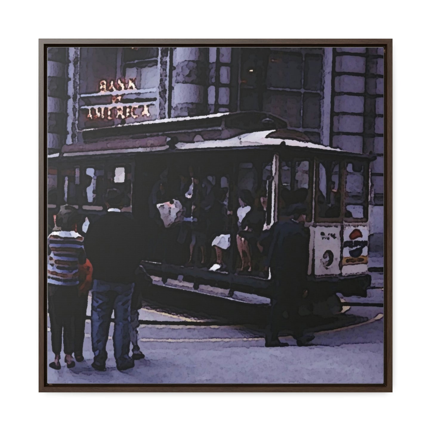 Gallery Canvas Wraps, Square Frame ... San Francisco ... 'Rice-A-Roni-A-San Francisco Treat' ... "A Cable Car Classic" ... Family Archives: 1973 ... Original Works ...