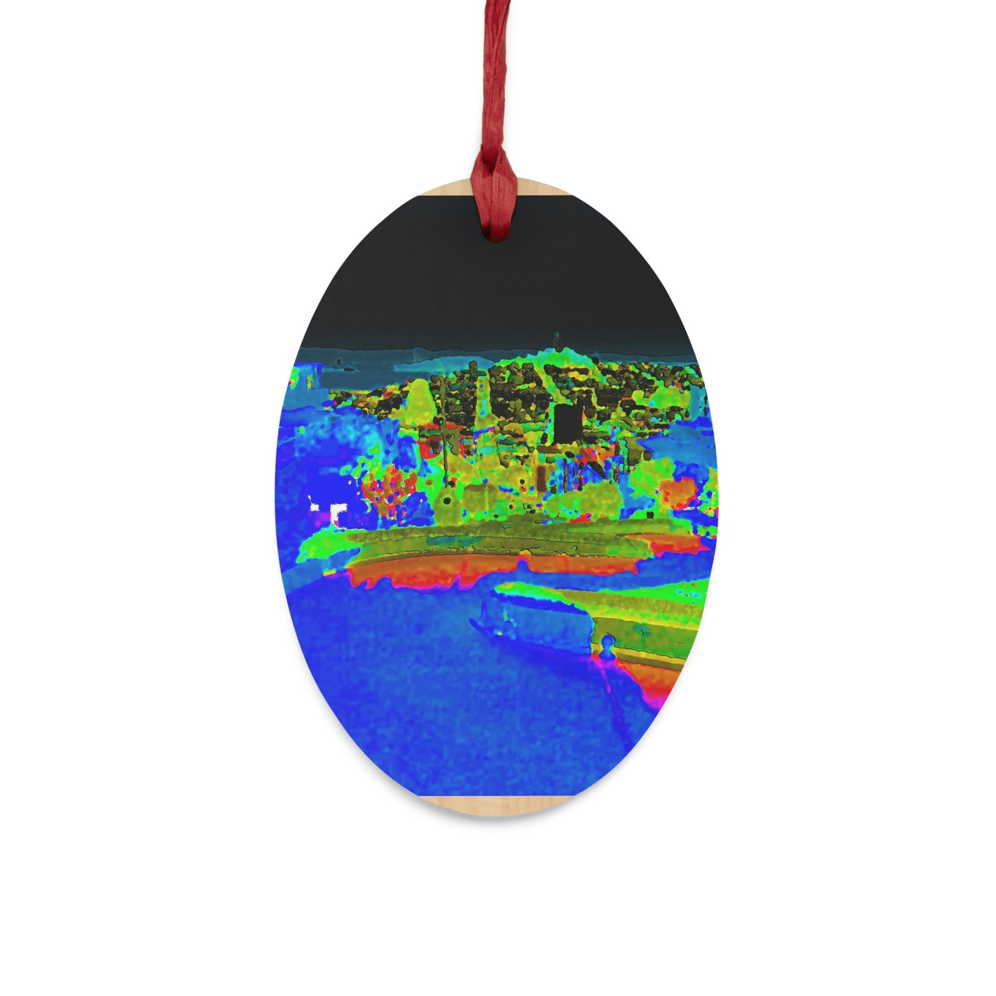 Wooden Ornaments ... "Lombard Street San Francisco, CA, USA" ... Family Archives 1970's ... Original Works ...