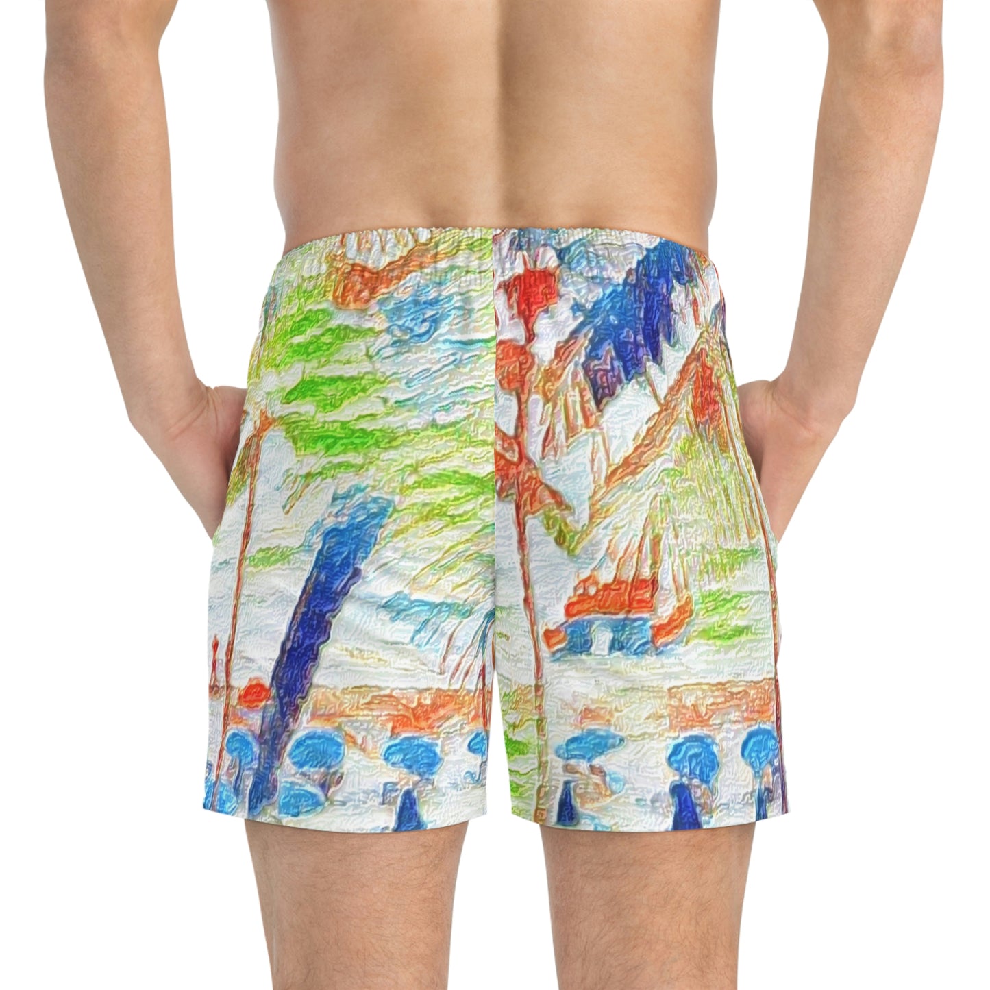 Swim Trunks (AOP) ... "The Royal Hawai'ian: Waikiki Beach_Beach" ... Honolulu, HI ... October 2014 (Halloween) ... Original Works ...