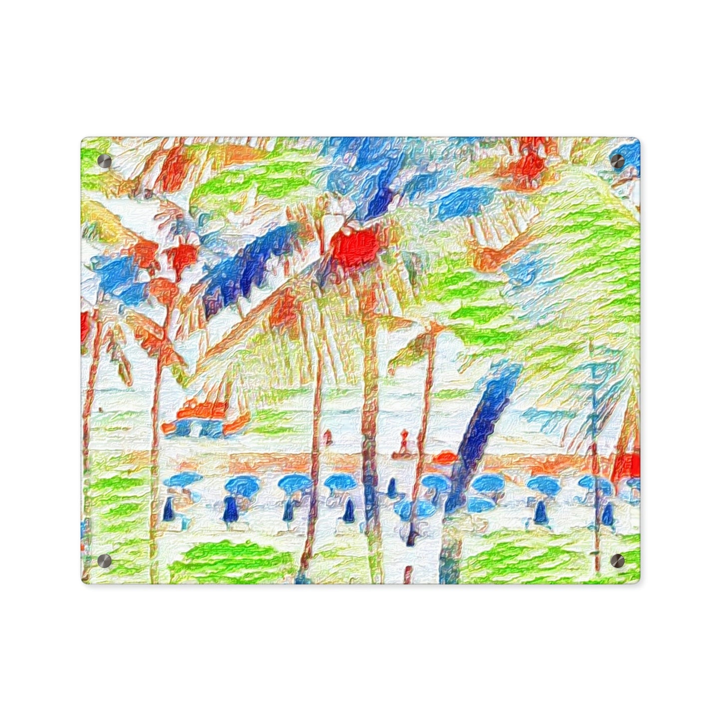 Acrylic Wall Art Panels ... "The Royal Hawai'ian: Waikiki Beach_Beach" ... Honolulu, HI ... Ocotber 2014 (Halloween) ... Original Works ...