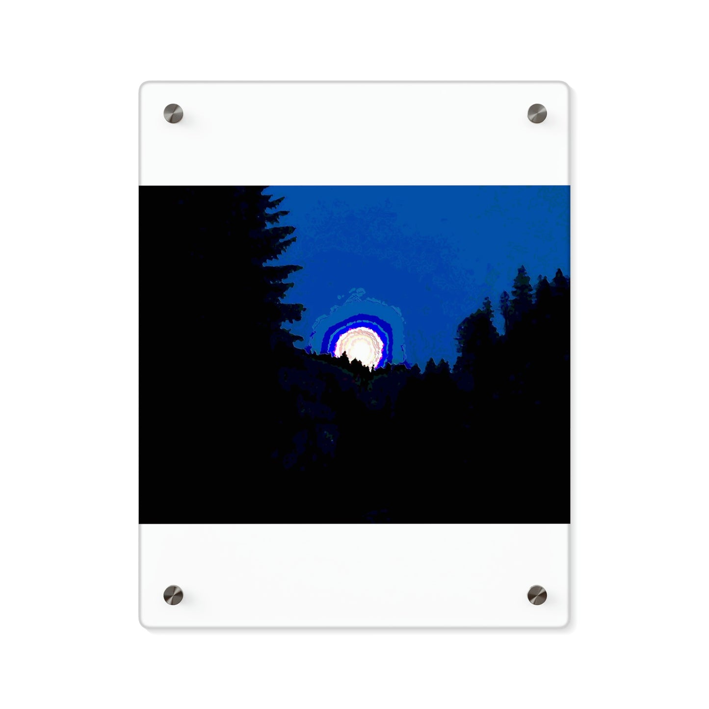 Acrylic Wall Art Panels ... "The Road Home" ...' Over The River & Through The Woods To? ...' ... Moonscape Near Elk City, Idaho ... Original Works ... 5Jan23 ...