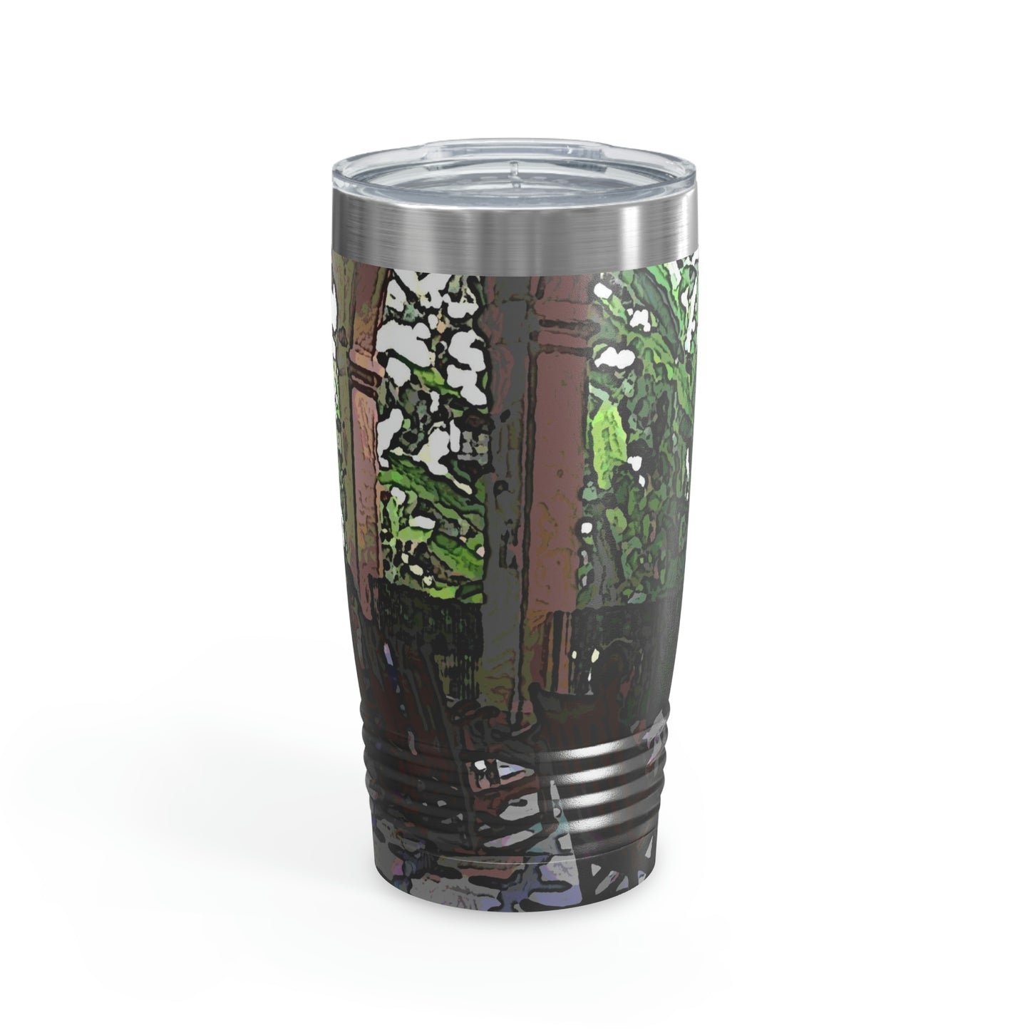 Ringneck Tumbler, 20oz ... Lanai & Rocking Chairs At: 'The Pink Palace' ... The Royal Hawai'ian ... Honolulu, HI ... '27Oct2014' ... Original Works ...