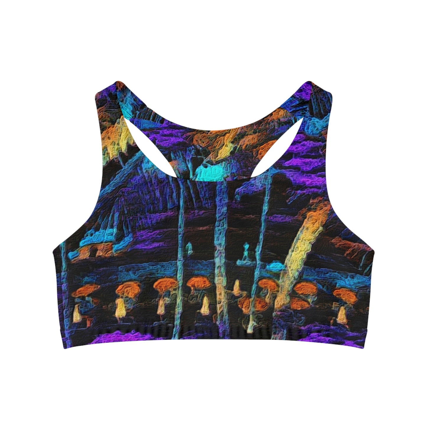 Seamless Sports Bra (AOP) ... "The Royal Hawai'ian: Waikiki Beach_Beach" ... Honolulu, HI ... Ocotber 2014 (Halloween) ... Original Works ...