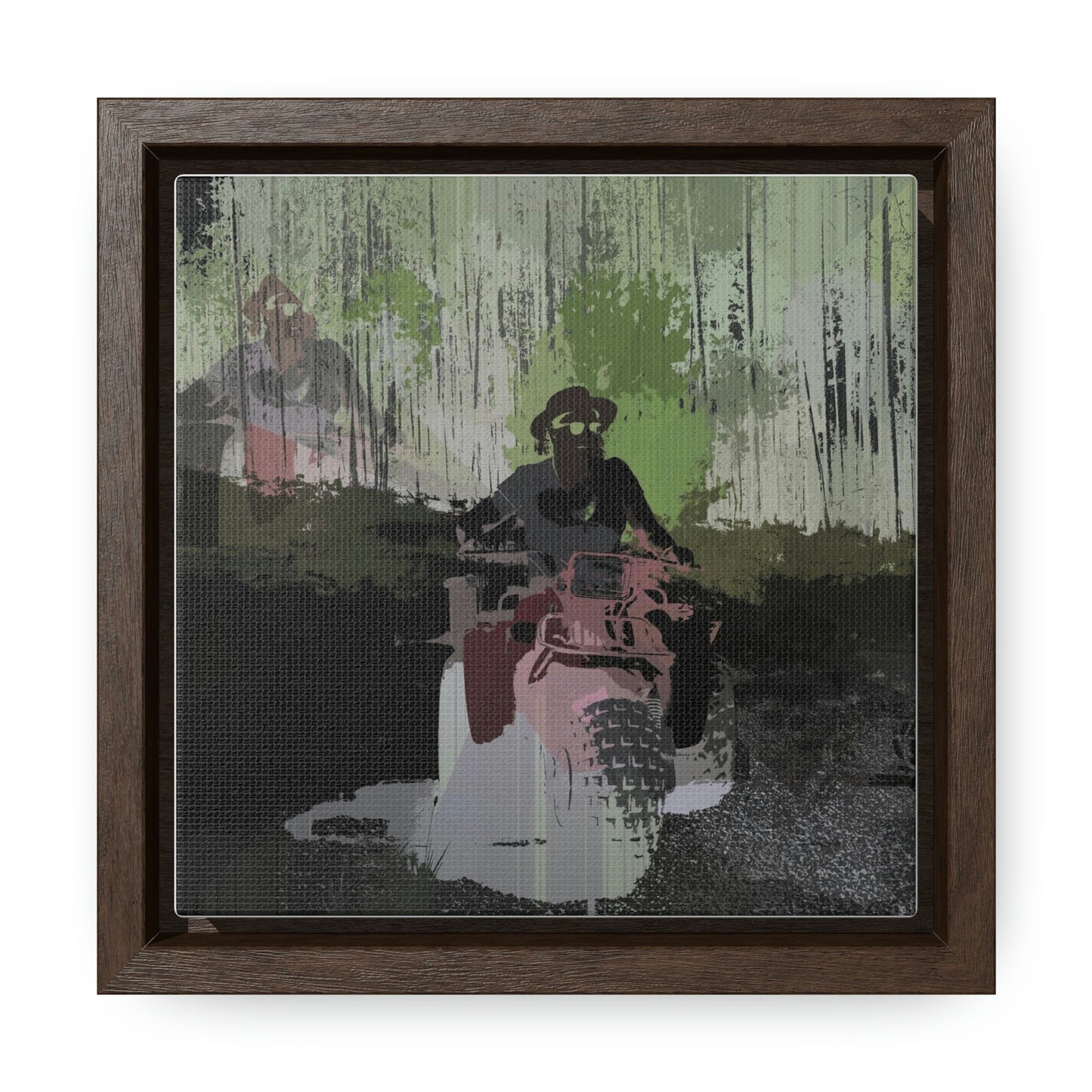 Gallery Canvas Wraps, Square Frame ...  3-Wheeln' N' Groovin The Mountain Roads ... Central Idaho ... Original Works ...
