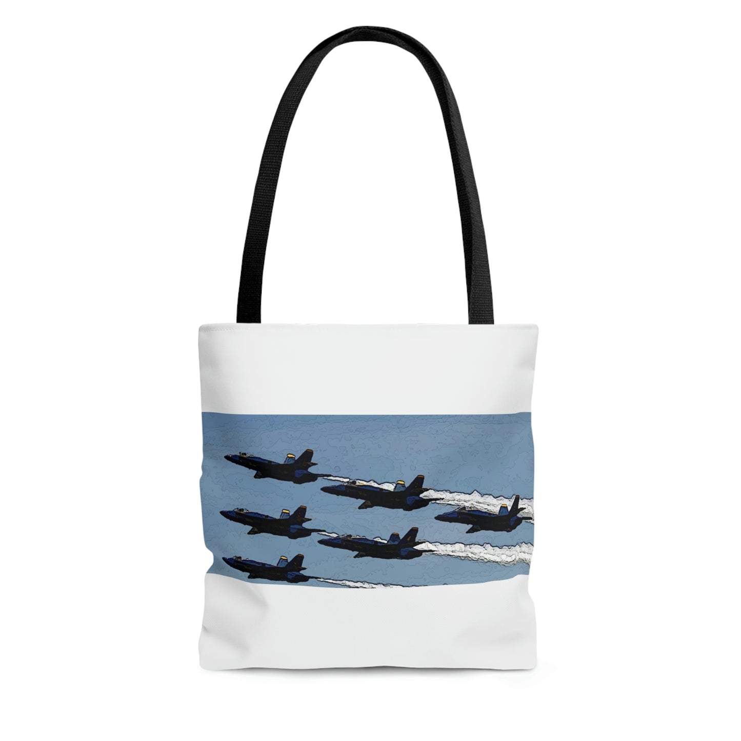 AOP Tote Bag ... Seattle Seafair ..."Blue Angels Run Over Lake Washington" ... Circa Mid 1980's ... Dr FJ Holt ... Original Works ...
