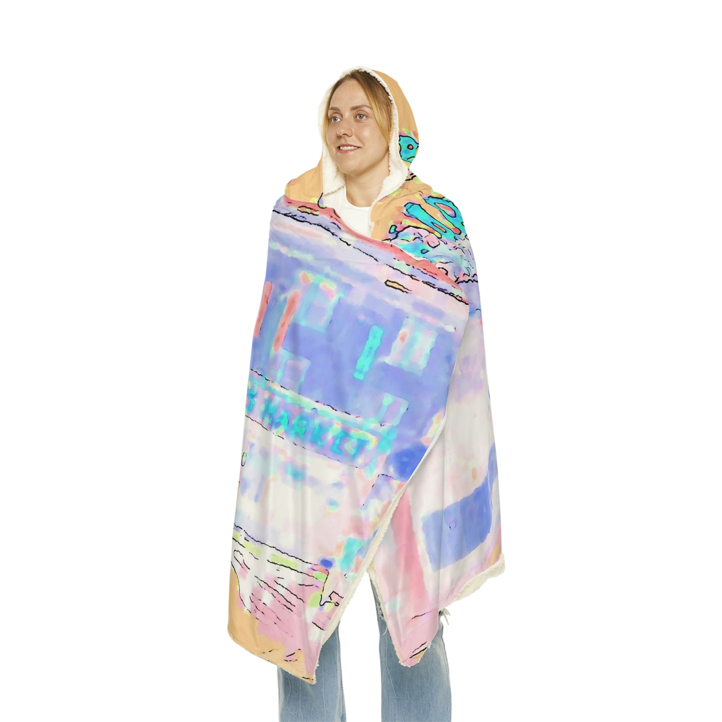 Snuggle Blanket ... Be Warm ... 'Whilst' ... At PPM: Pike Place Market ... "Enjoying That World Famous Hot Cup Of Maket Spice Tea" ...