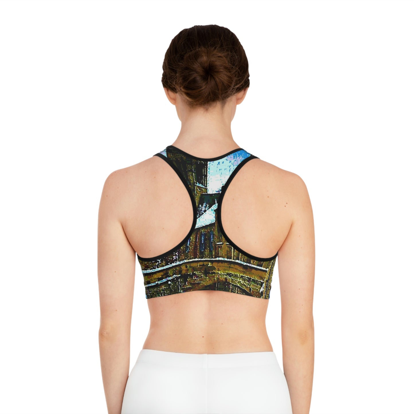Sports Bra (AOP) ... Walikng The Streets & Alleys ... 'Strolling The Canals ... '  ... Original Works  ...