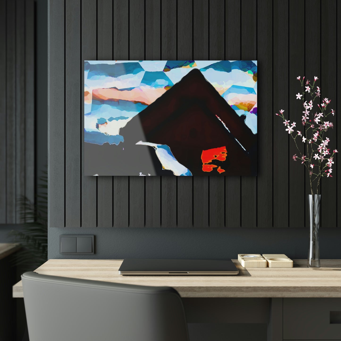 Acrylic Prints ... After An Intense Snow Storm ... 'Digging Out' ... A Vehicle & Cabin "In The Mountains" ... March 2023 ... Original Works ...