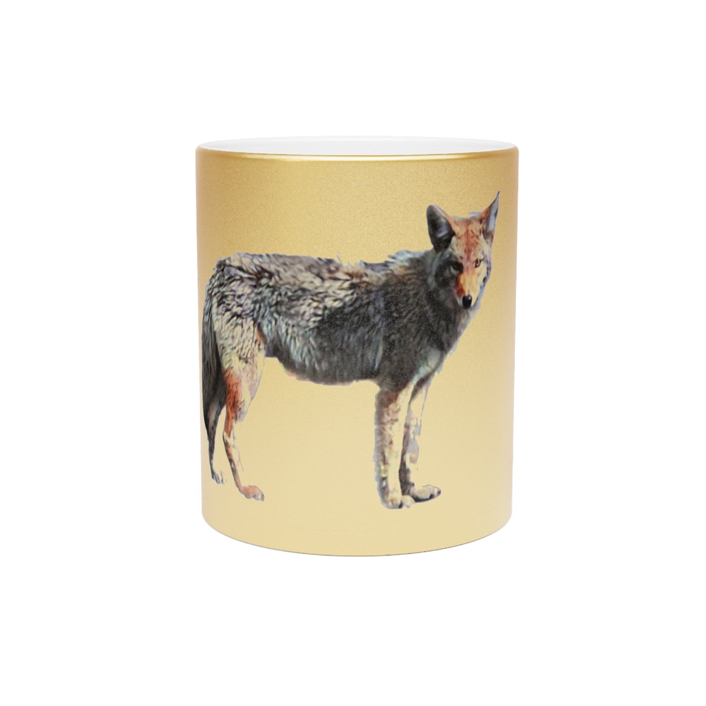 Metallic Mug (Silver\Gold) ... Coyote ... "Yosemite Valley: Circa May23 ... KPH Base Photo" ... Original Works ...