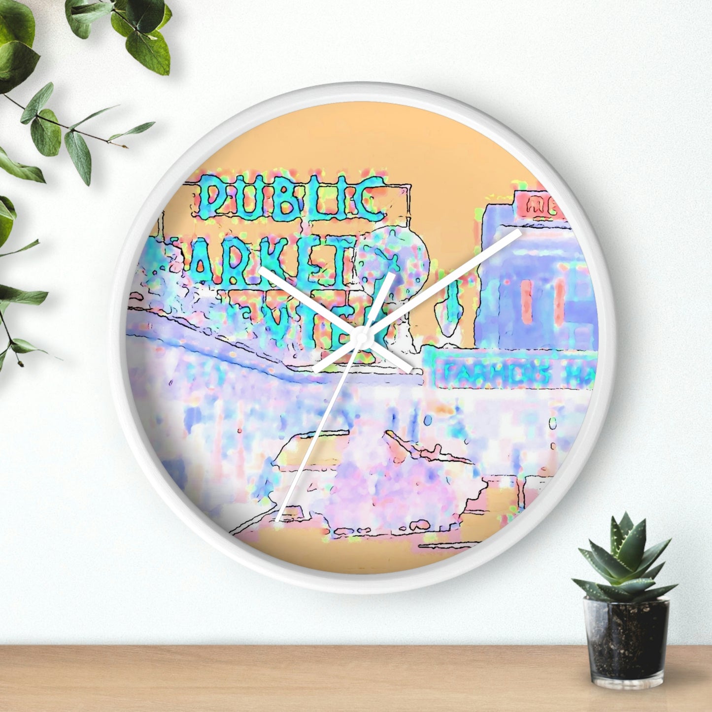 Wall clock ... 'Keep Time' ... The Market-Way ... "At Seattle's World Famous Pike Place Market."