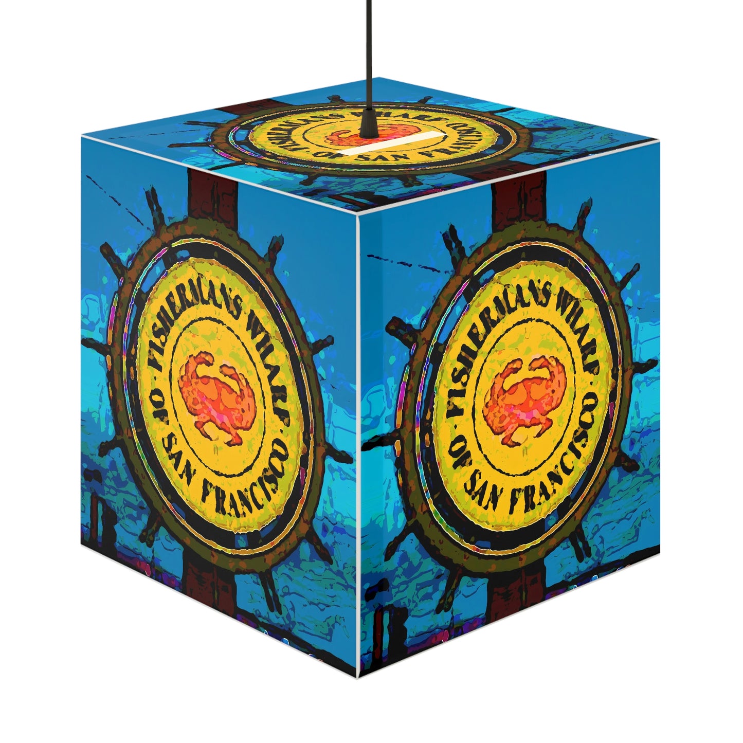 Light Cube Lamp ...  "No.9 Fishermen's Grotto - Fishermen's Wharf, SF, California" ... Family Archives: 1970's ... Original Works ...