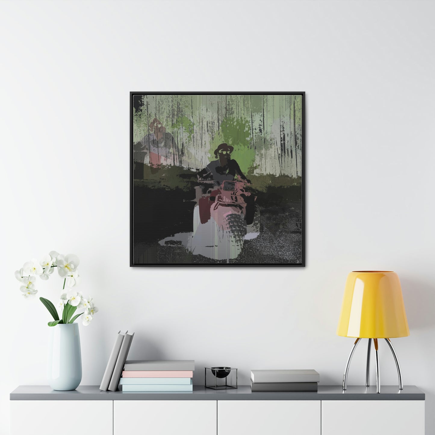 Gallery Canvas Wraps, Square Frame ...  3-Wheeln' N' Groovin The Mountain Roads ... Central Idaho ... Original Works ...