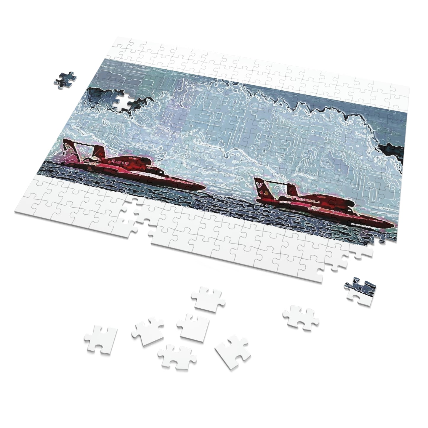 Jigsaw Puzzle (30, 110, 252, 500,1000-Piece) ... Seattle Columbia Cup On Lake Washington ... "Dave Wilcox Heads For The Win" ... Associate Gift-Photo ... Original Works ...