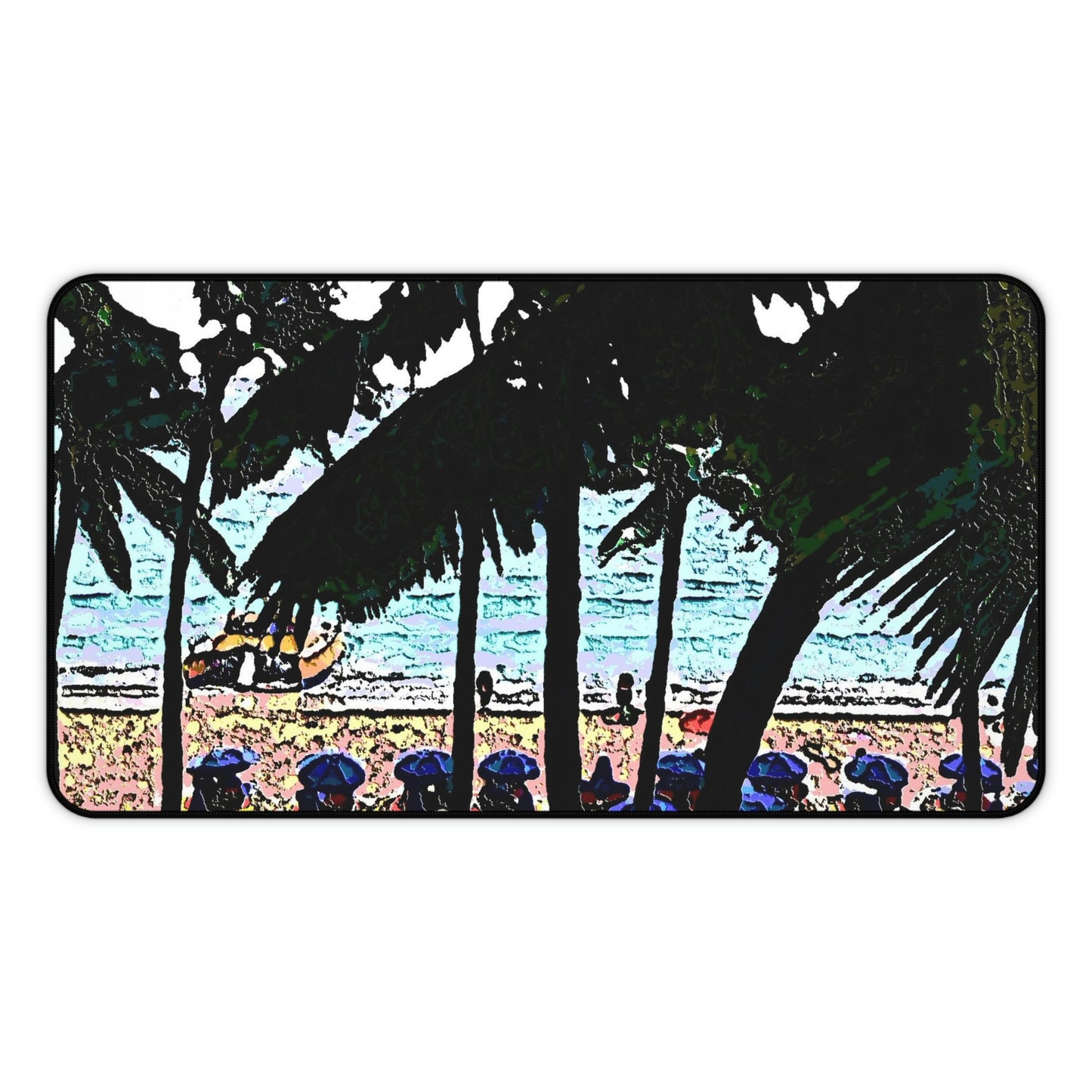 Desk Mat ... "A Beautiful Beach Amongst The Palms" ... The Outrigger Waikiki, Honolulu, Oahu ... Original Works ...