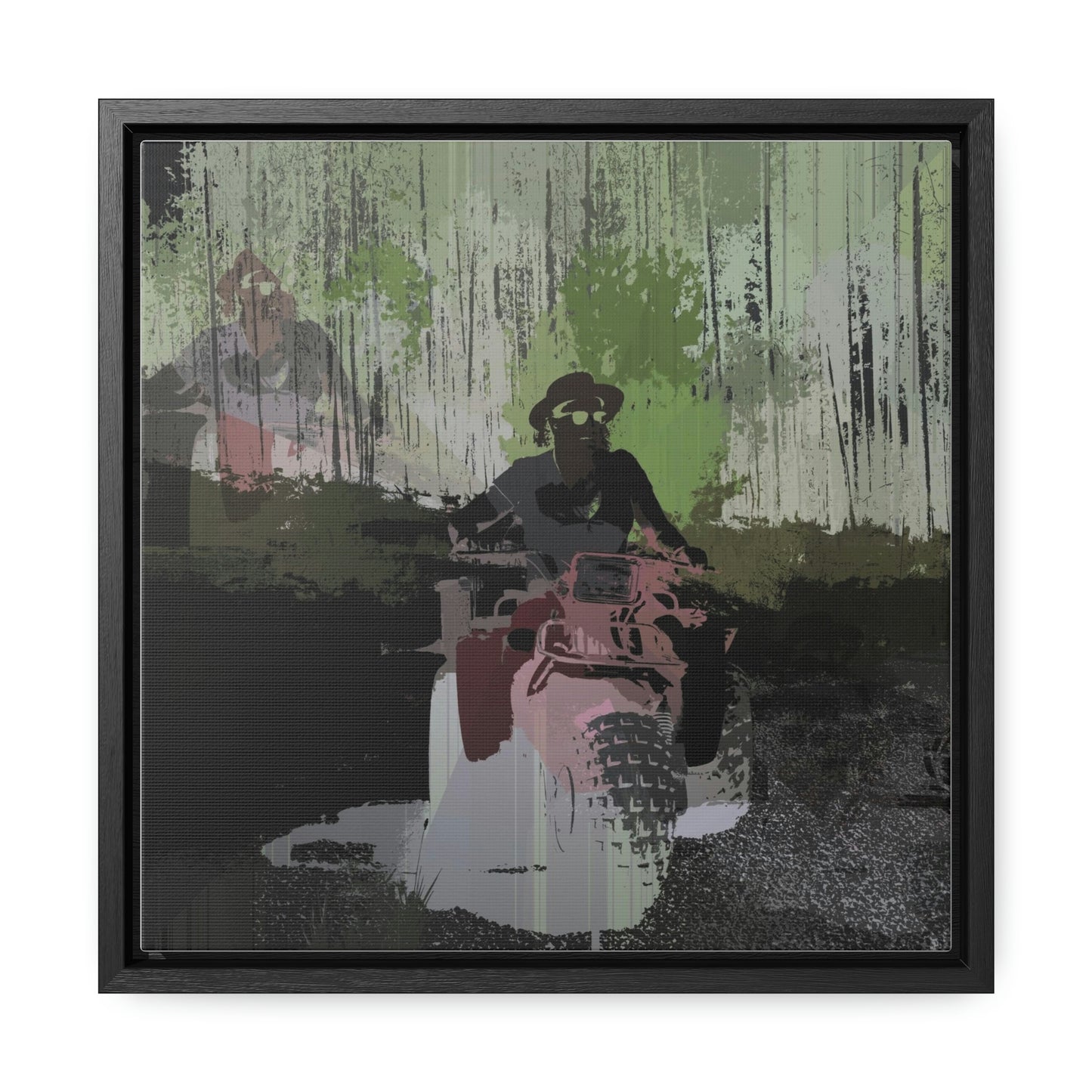 Gallery Canvas Wraps, Square Frame ...  3-Wheeln' N' Groovin The Mountain Roads ... Central Idaho ... Original Works ...
