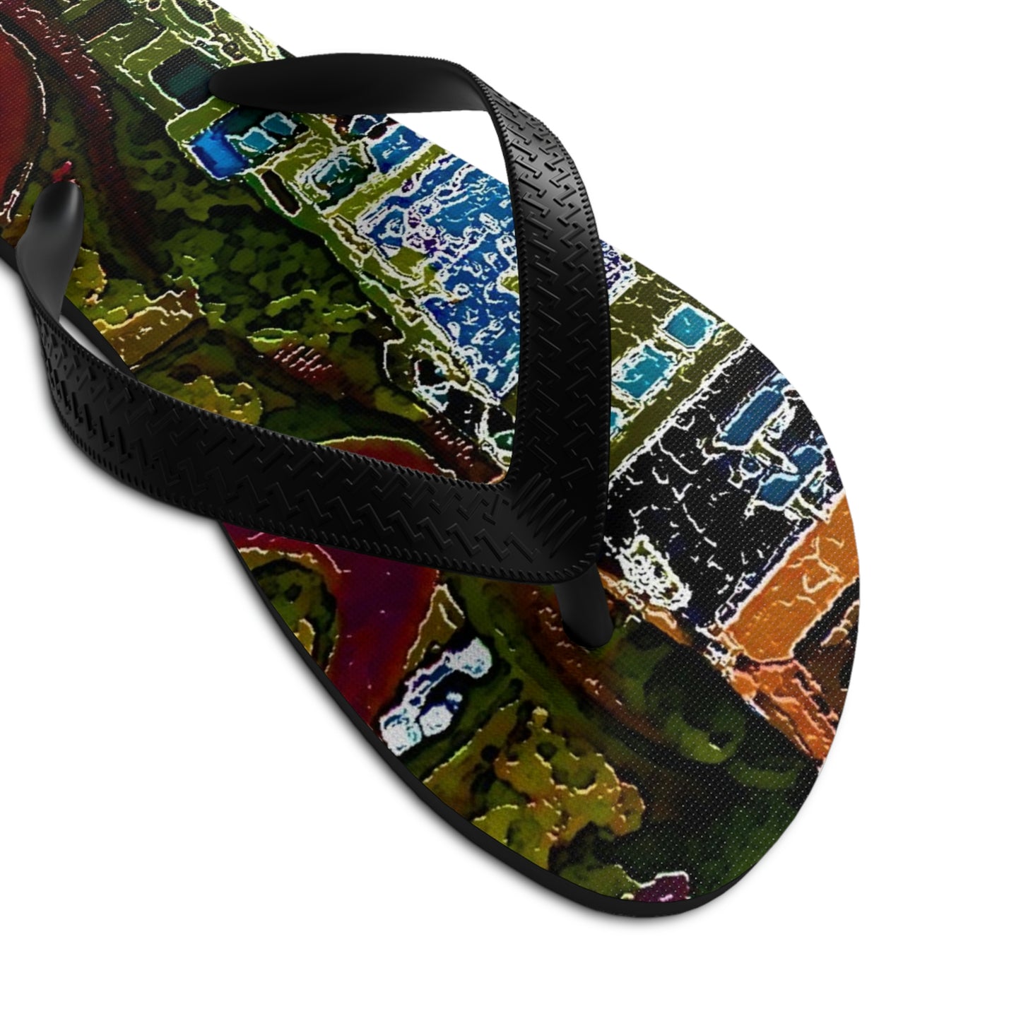 Unisex Flip-Flops ... A Crazy Street ... 'Eight Winding Curve-Switchbacks' ... "Lombard Street, San Francisco, CA' ... Family Archives: 1970's ... Original Works ...