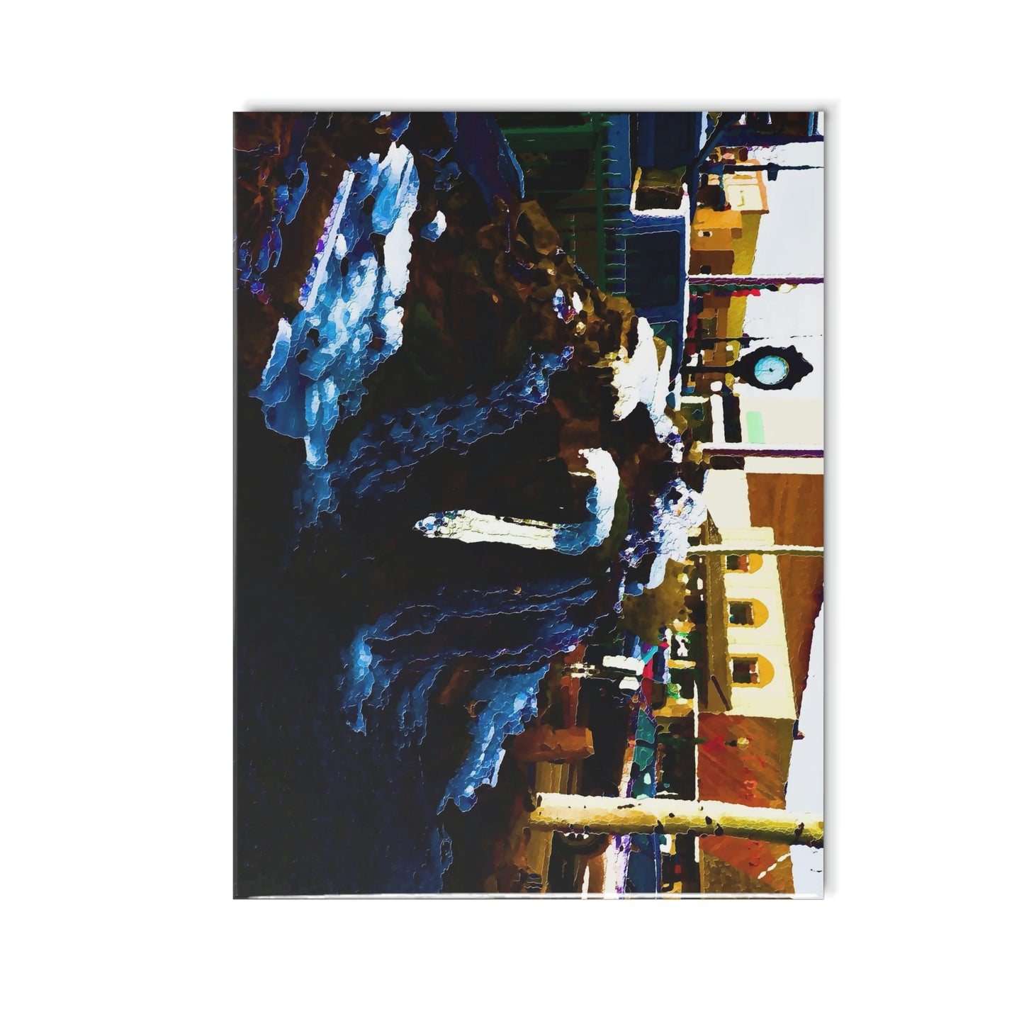 Ceramic Photo Tile ...  "Ice & Water Sculpted" ... Downtown Grangeville, Idaho ... Adjacent To Irwin Pharmacy ... 5Jan23 ... Original Works ...
