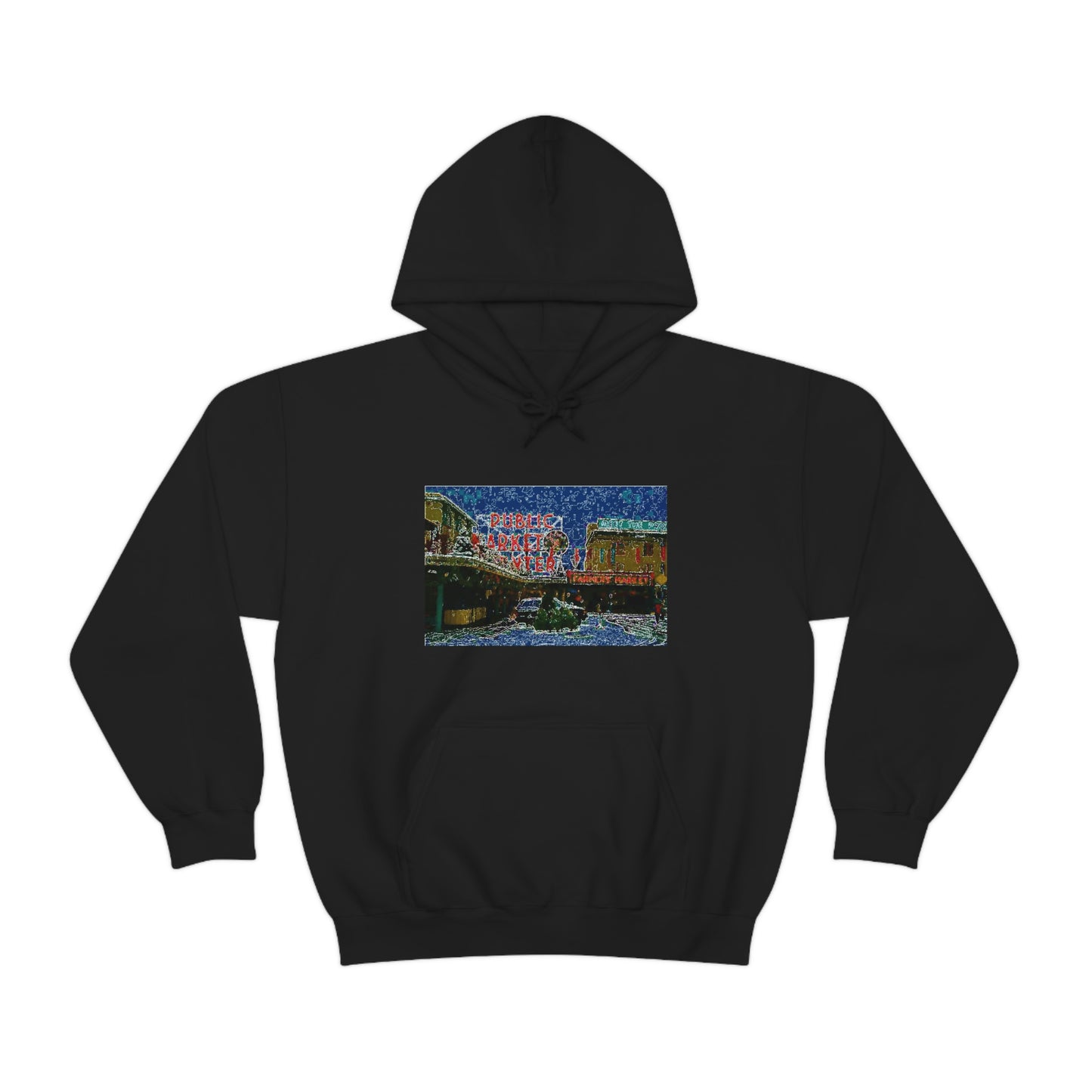 Unisex Heavy Blend™ Hooded Sweatshirt ... Pike Place Market: 'The Public Market', Seattle, Washington. Circa Fall 2013 ...