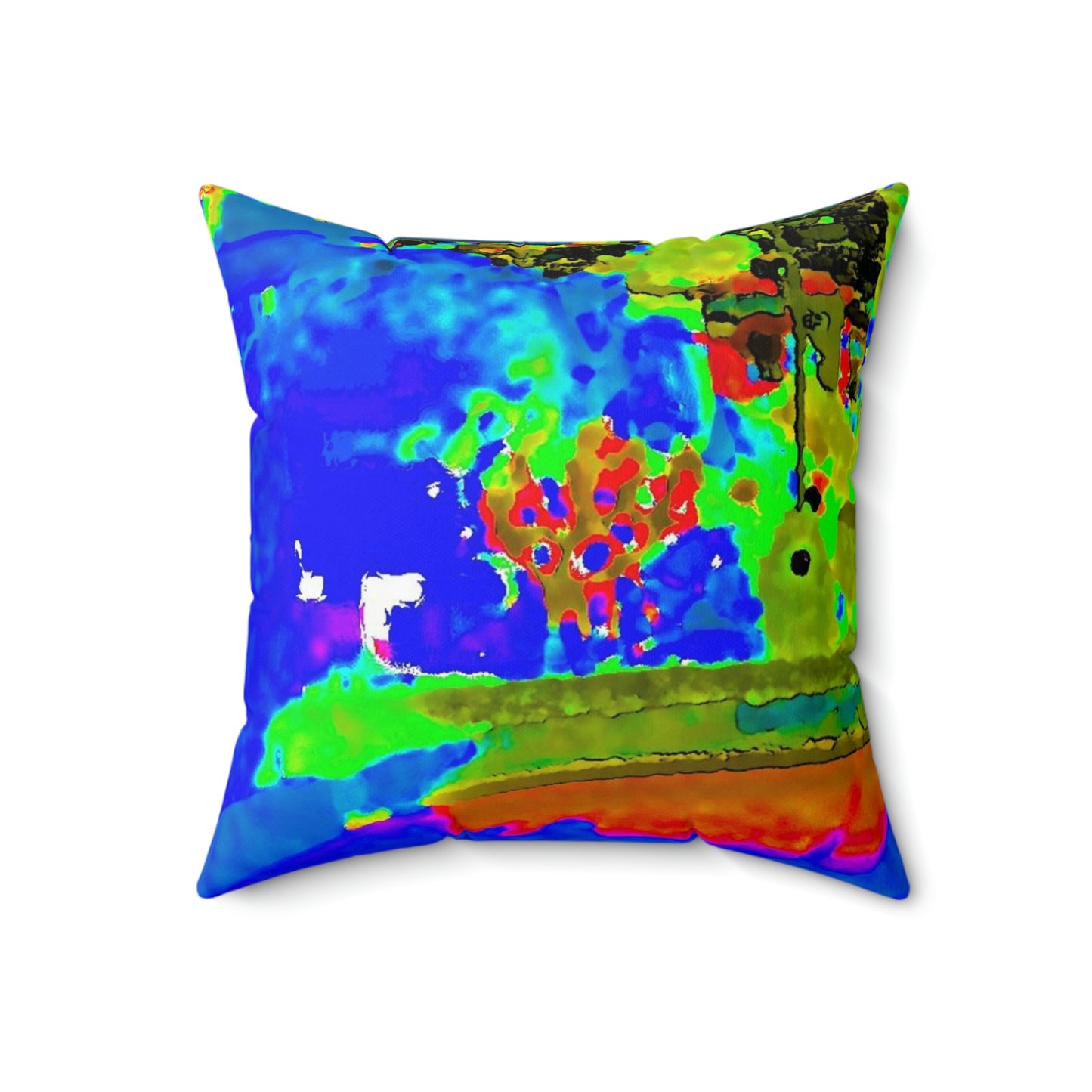 Spun Polyester Square Pillow ..."Lombard Street San Francisco, CA, USA" ... Family Archives 1970's ... Original Works ...