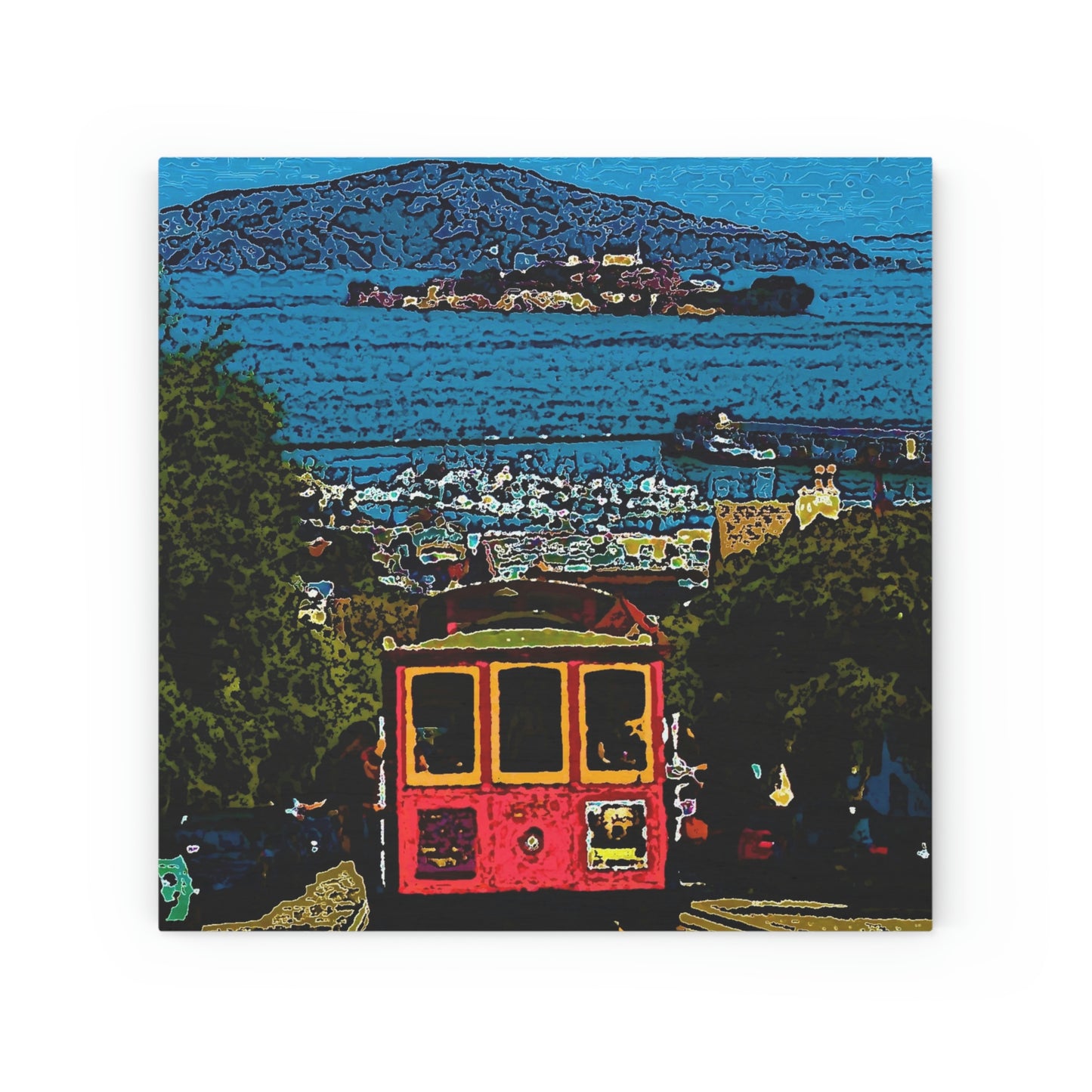 Wood Canvas ... San Francisco ... 'A Rice-A-Roni-A-San Francisco Treat' ... "A Cable Car Classic" ... Family Archives: 1973 ... Original Works ...