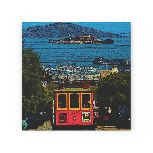 Wood Canvas ... San Francisco ... 'A Rice-A-Roni-A-San Francisco Treat' ... "A Cable Car Classic" ... Family Archives: 1973 ... Original Works ...