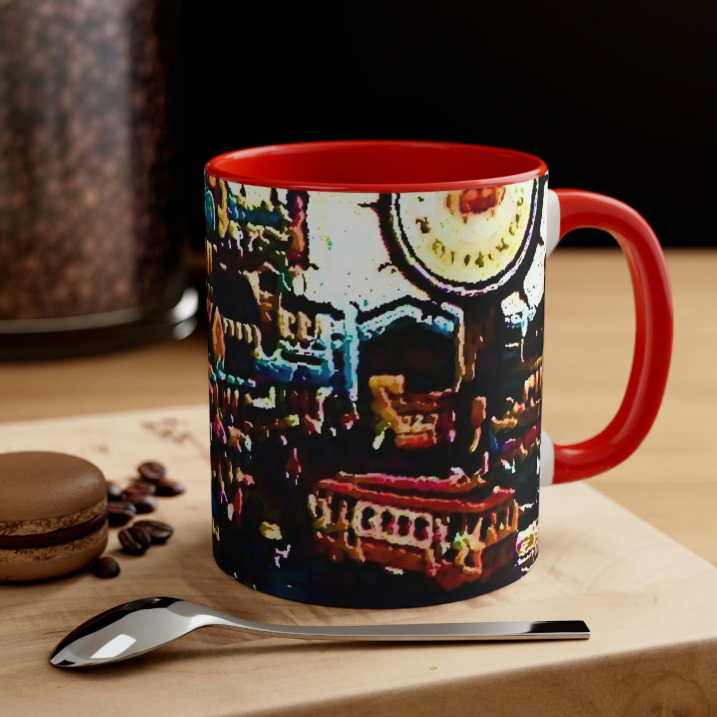 Accent Coffee Mug, 11oz ...  "No.9 Fishermen's Grotto - Fishermen's Wharf, SF, California" ... Family Archives: 1970's ... Original Works ...