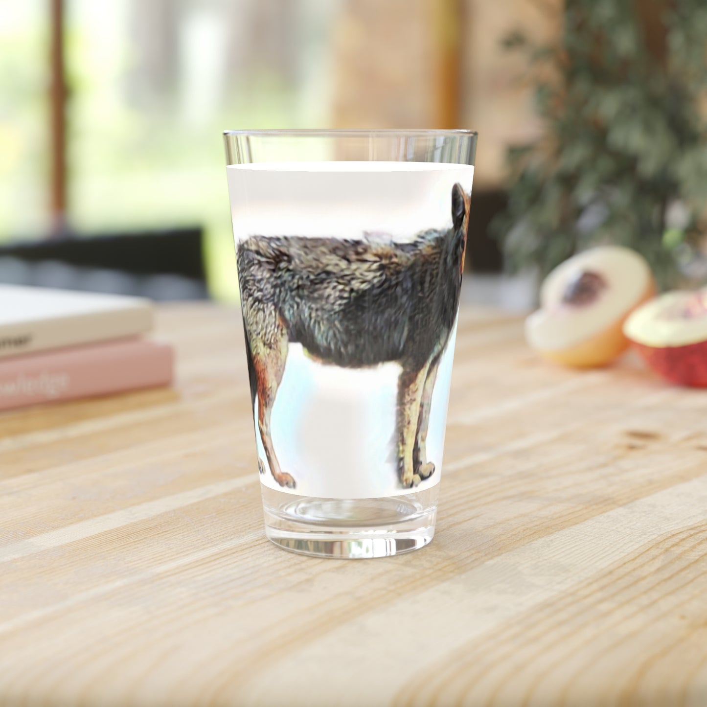 Pint Glass, 16oz ... Coyote ... "Yosemite Valley: Circa May23 ... KPH Base Photo" ... Original Works ...