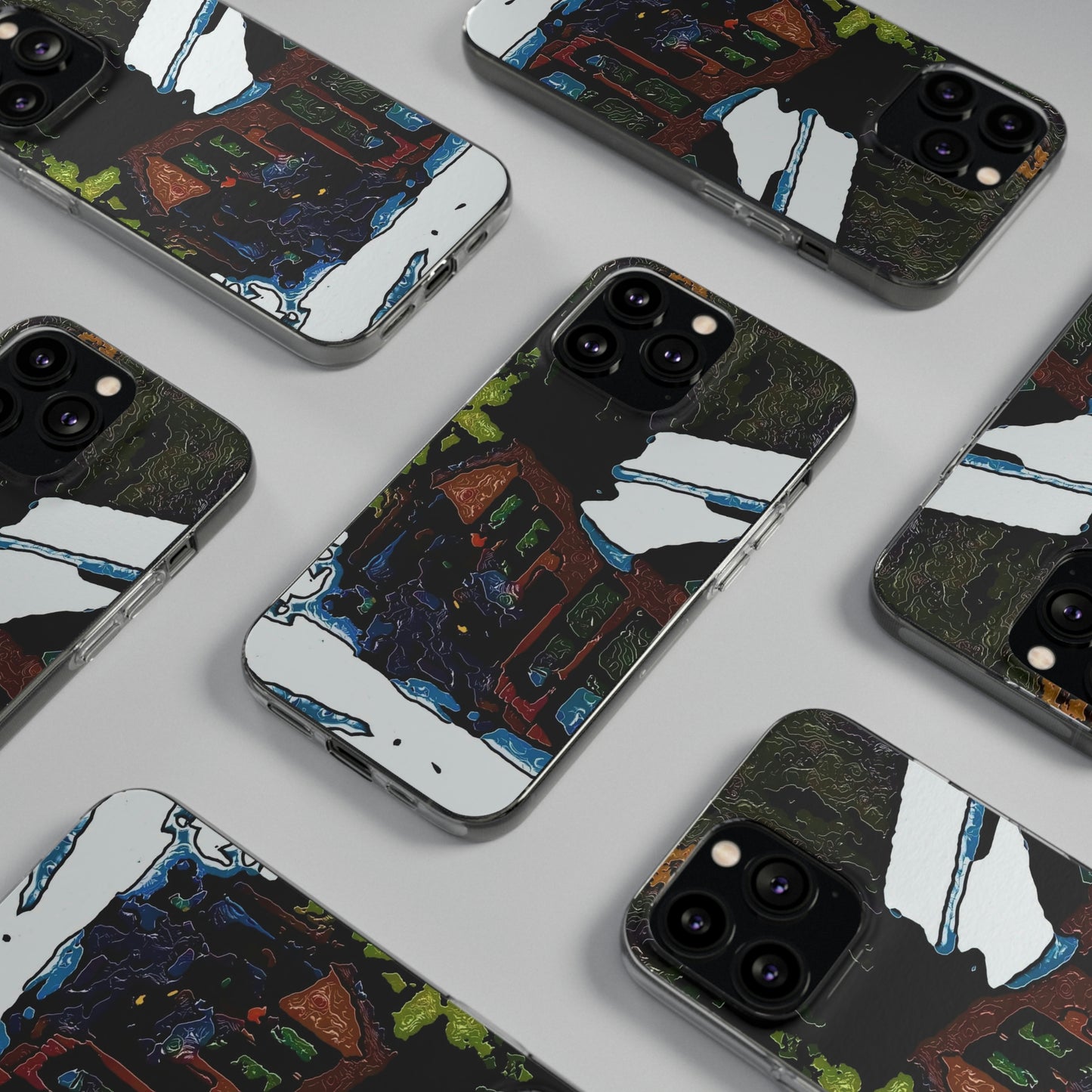 Soft Phone Cases ... "A Rider Passeth-Through-It" ... Colors Galore & A Bit Of Impressionism ... Original Works. Winter 2021. Central Idaho. Rendering Time: 12 Hours ...