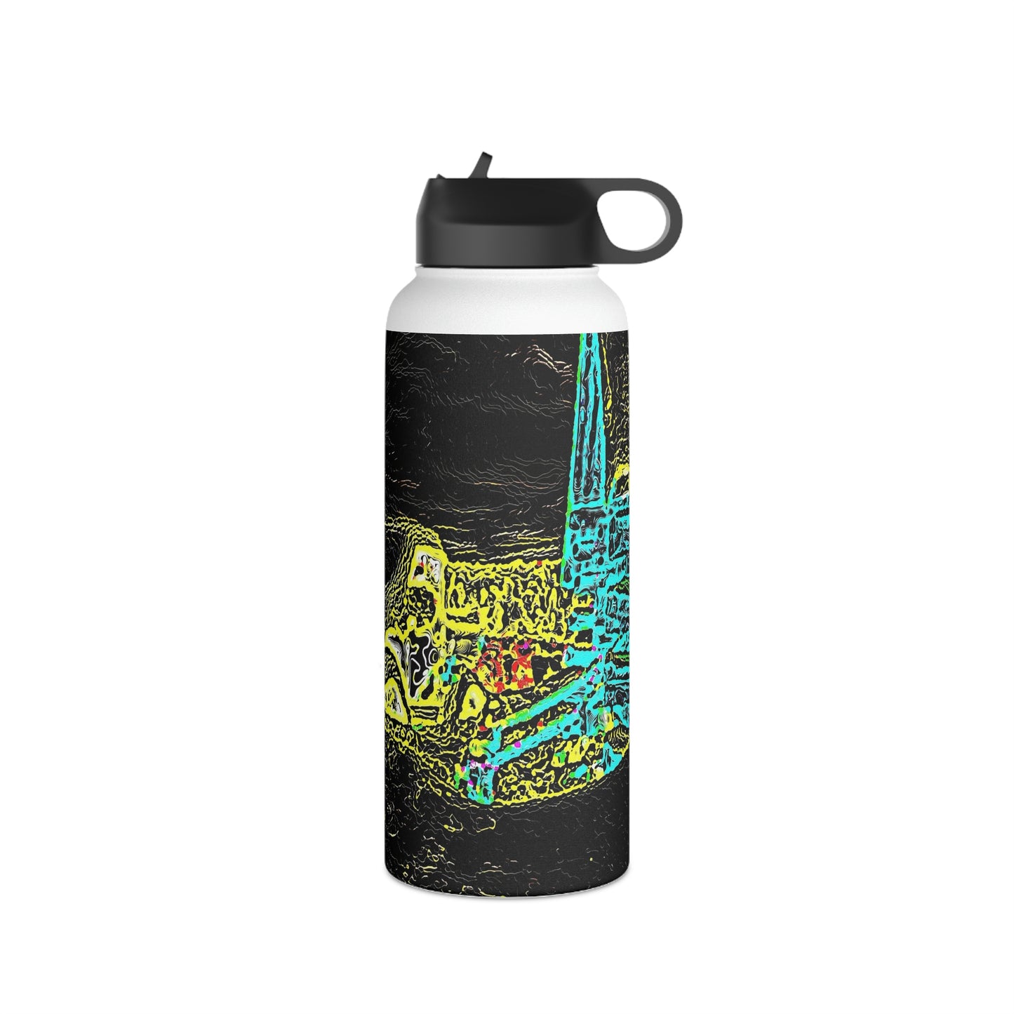 Stainless Steel Water Bottle, Standard Lid ... "Snow Vehicle In Snow Storm At-Rest" ... Circa 12Mar23 ... Central Idaho ... 18-Hours Rendering Time: Original Works ...